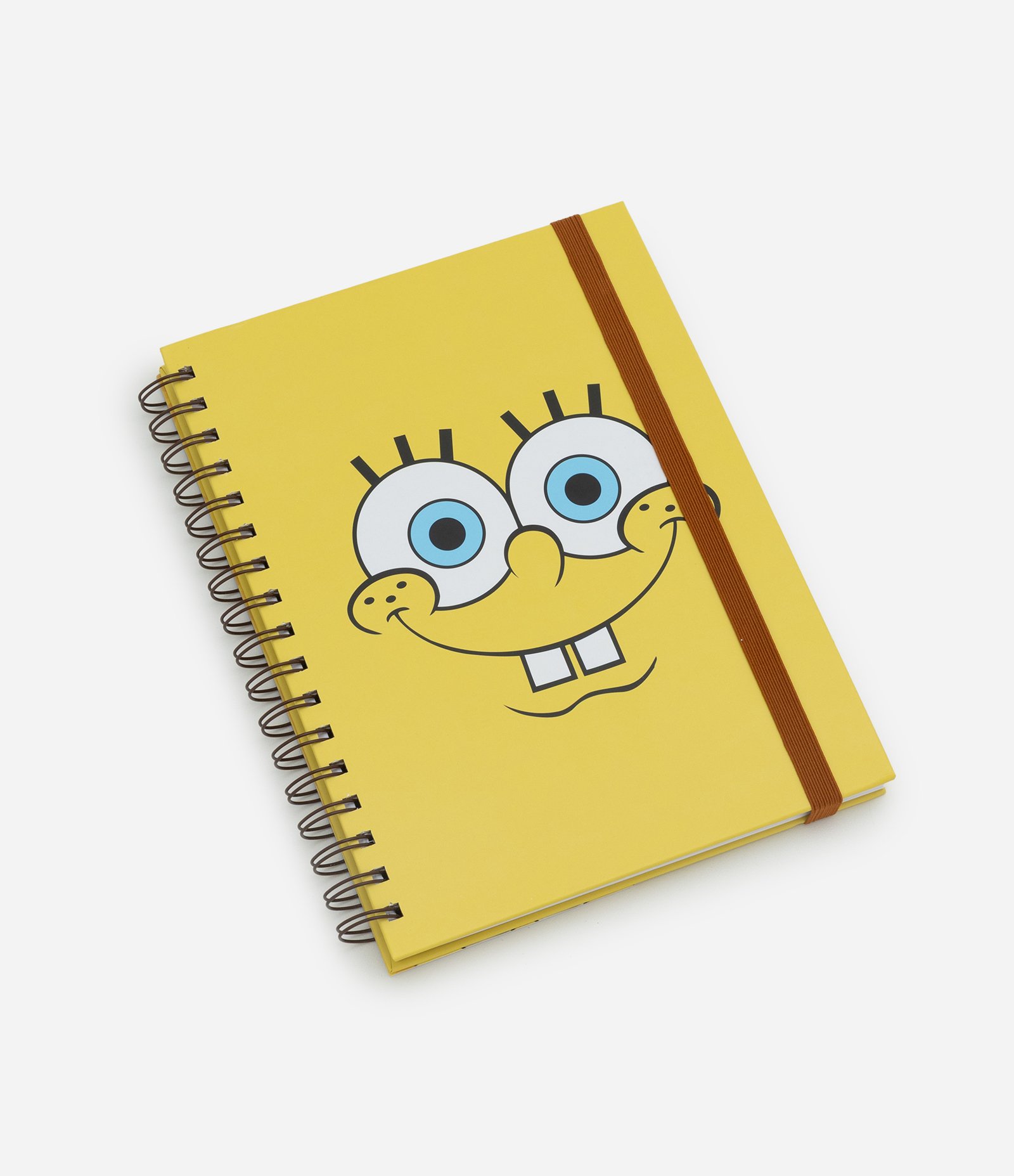 Caderno em Papel com Elástico e Estampa Bob Esponja Amarelo 1