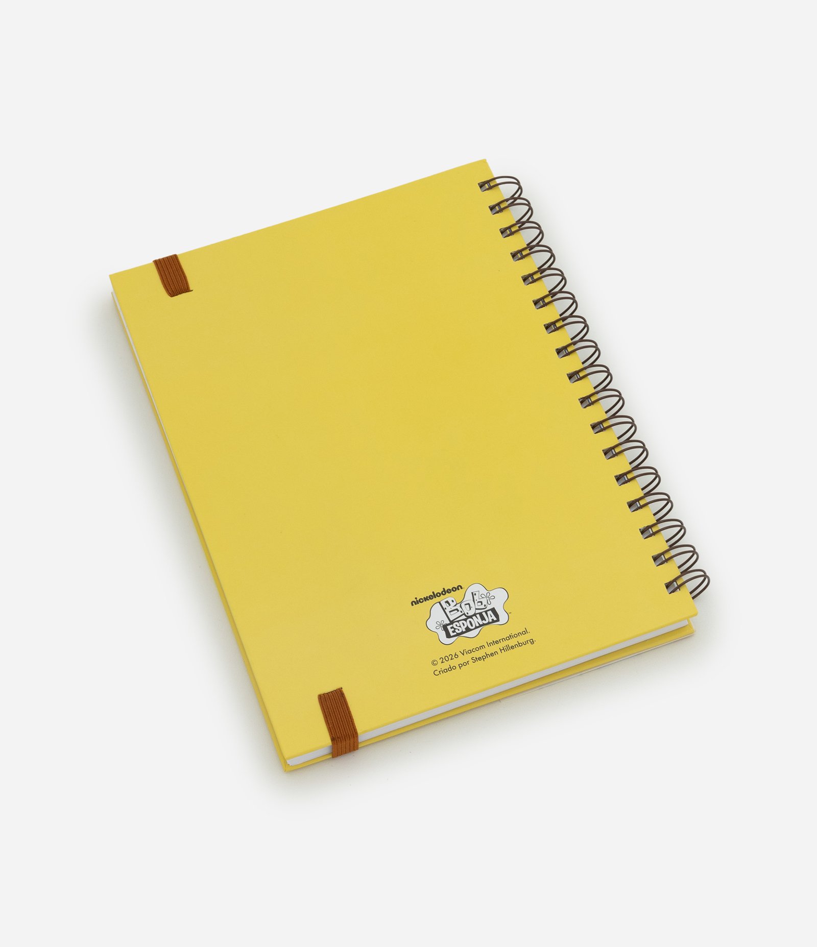 Caderno em Papel com Elástico e Estampa Bob Esponja Amarelo 2
