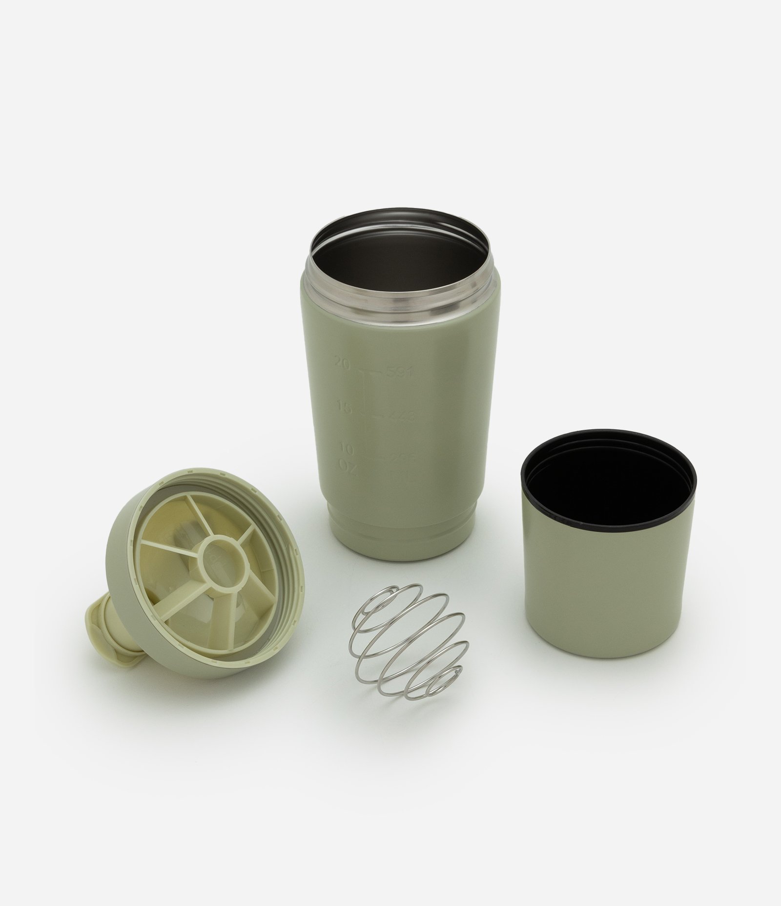 Garrafa Shakeira em Metal com Compartimento Rosqueável 750ml Verde 5