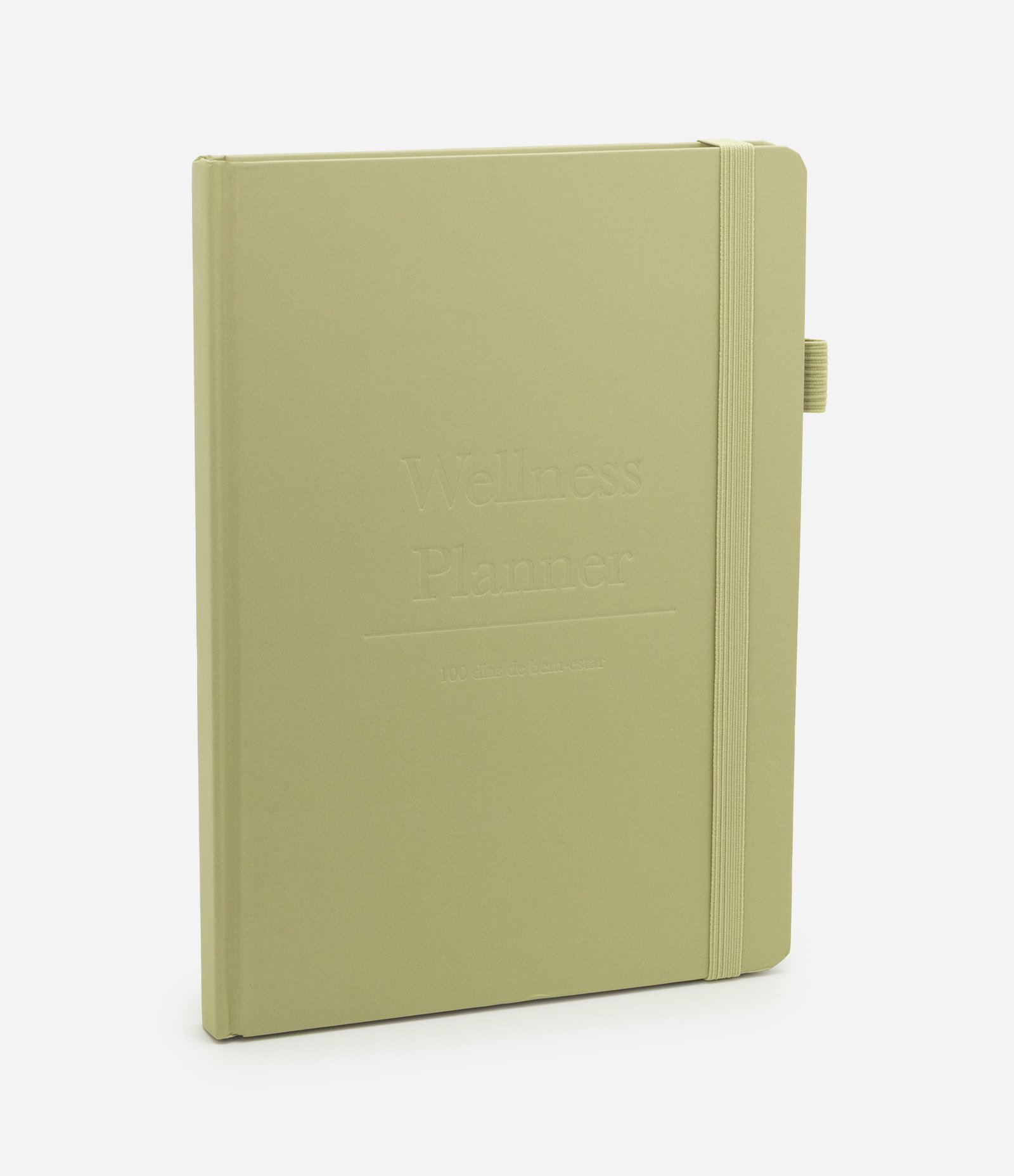 Planner Wellness "100 Dias De Bem-Estar" Capa Dura Com Elástico Verde 1