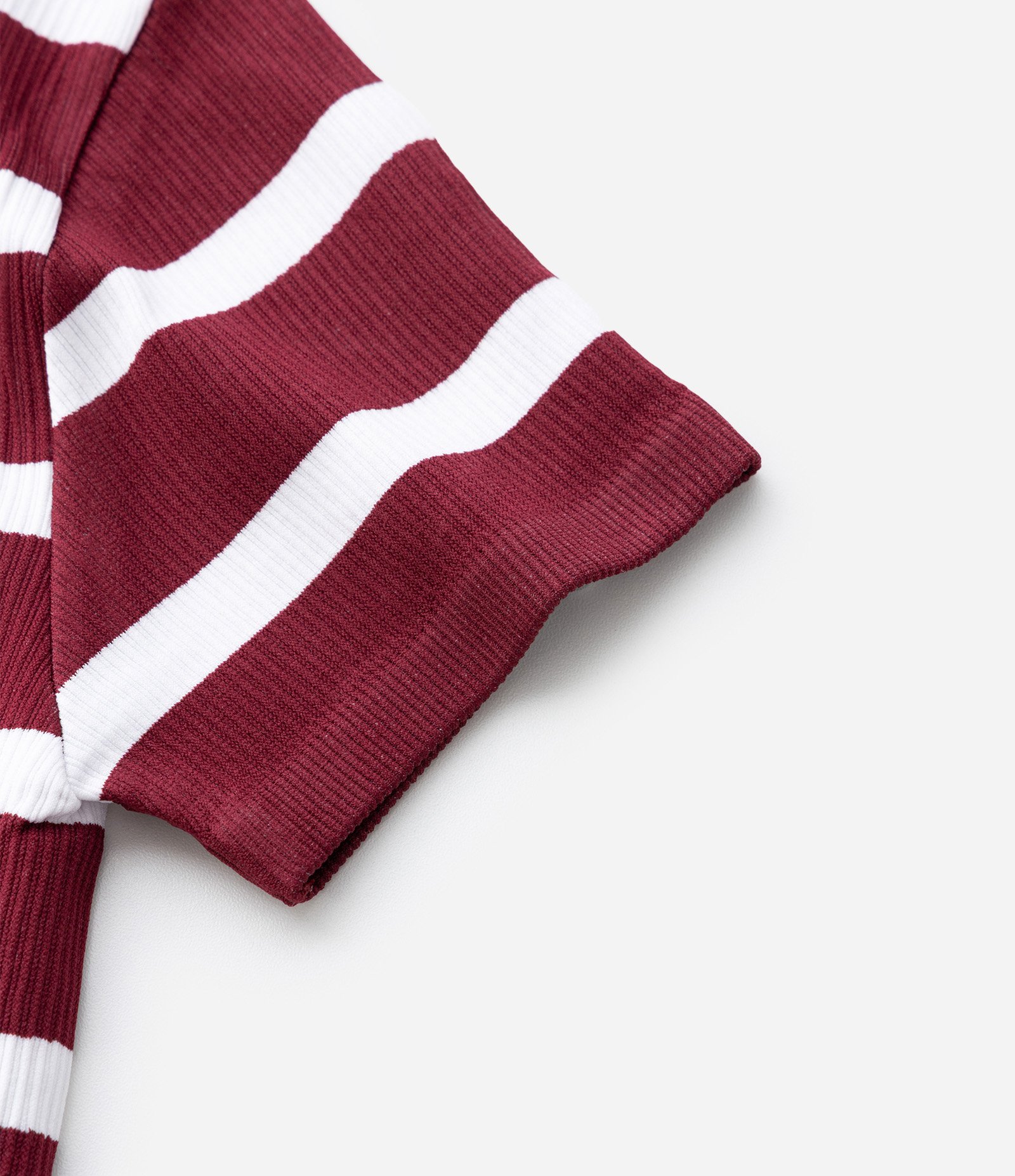 Camisa Infantil Seamless com Listras e Gola Polo - Tam 5 A 14 Anos Vermelho 5