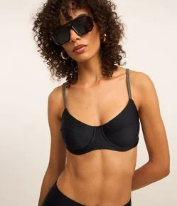 Biquíni Top Meia Taça em Microfibra com Alça Elástica