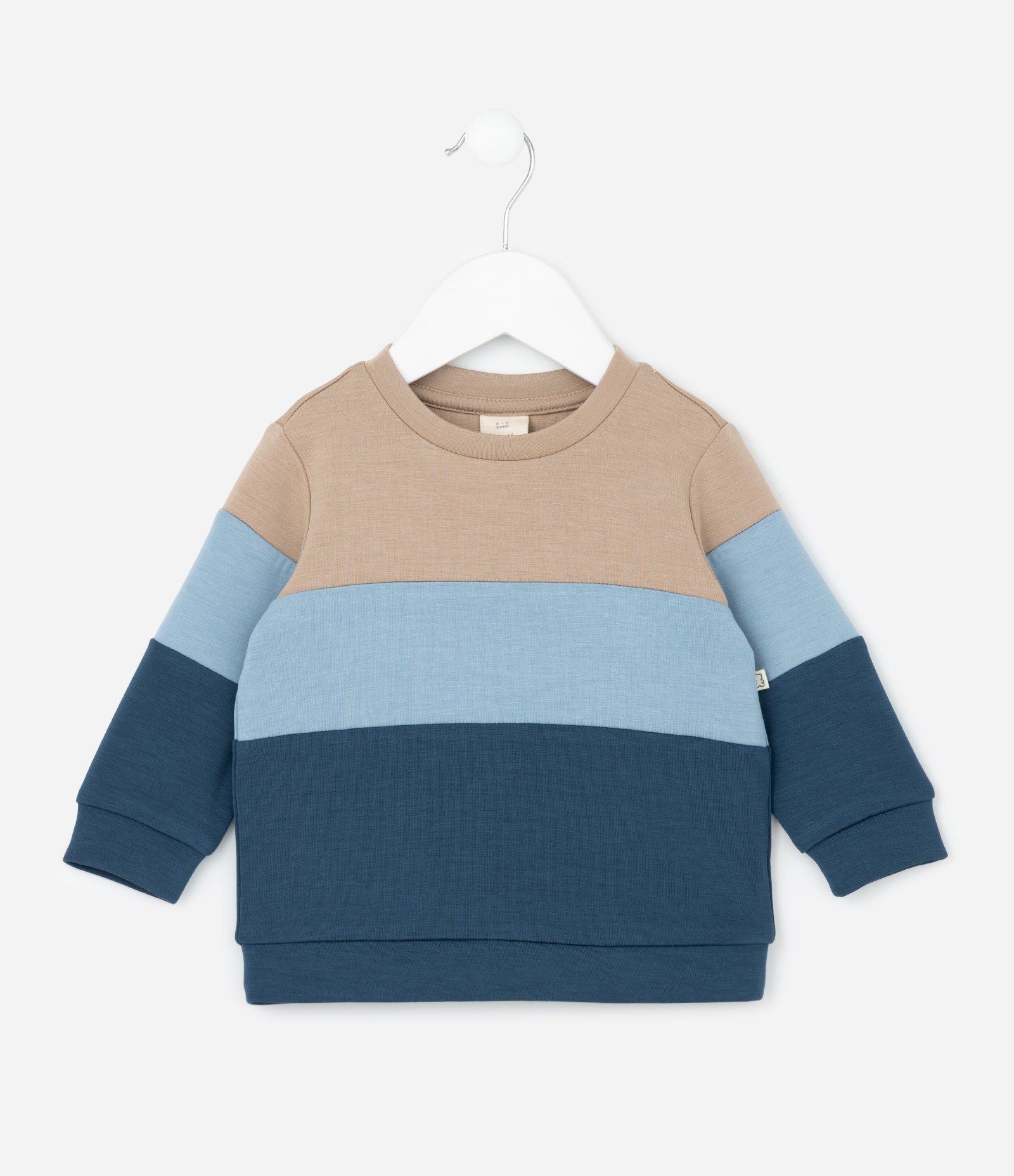 Casaco Infantil com Blocos de Cores e Manga Longa – Tam RN a 18 Meses Azul 1