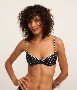 Biquíni Top Meia Taça em Microfibra Poá