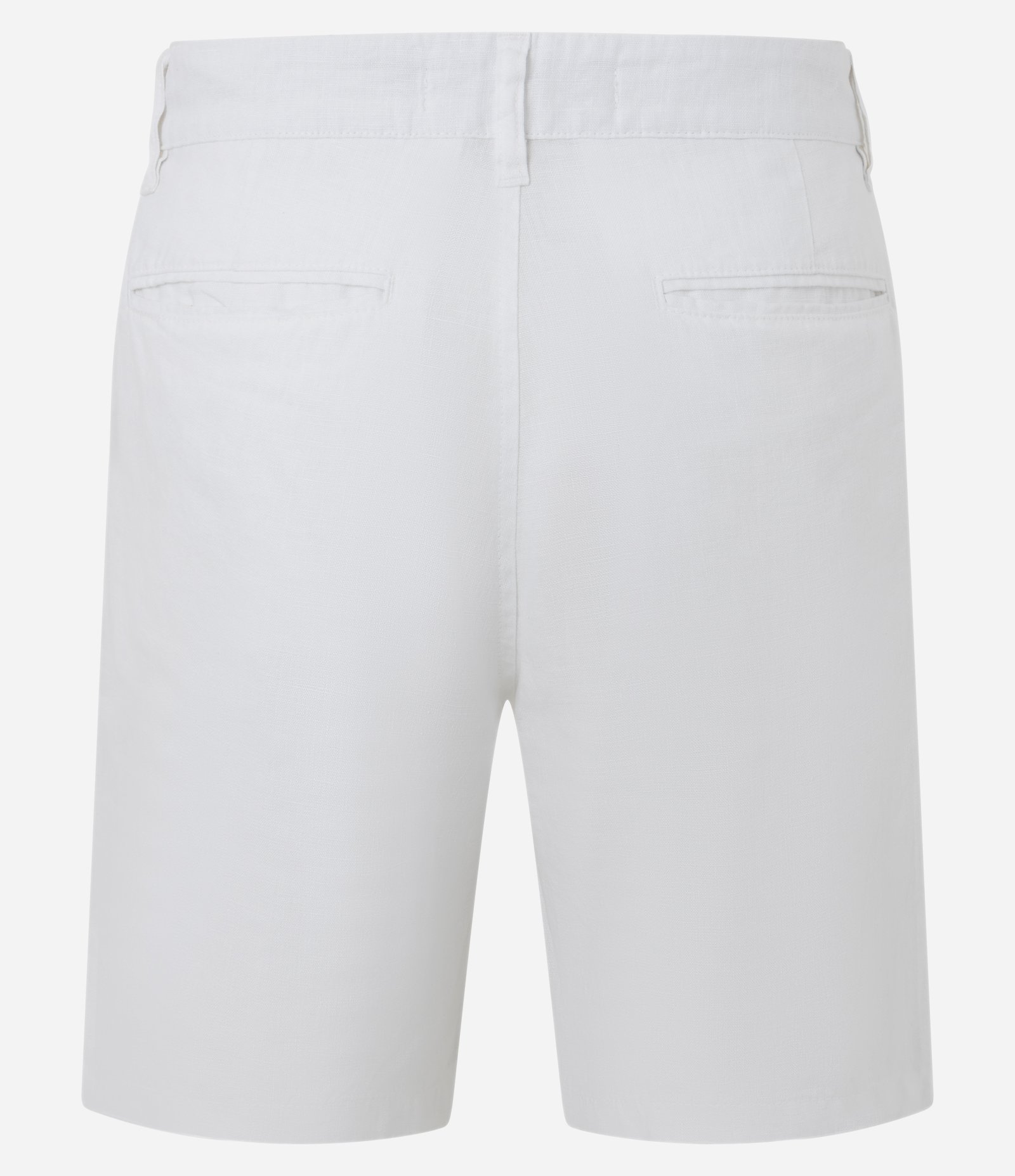 Bermuda em Linho com Abotoamento e Passantes no Cós Branco 6