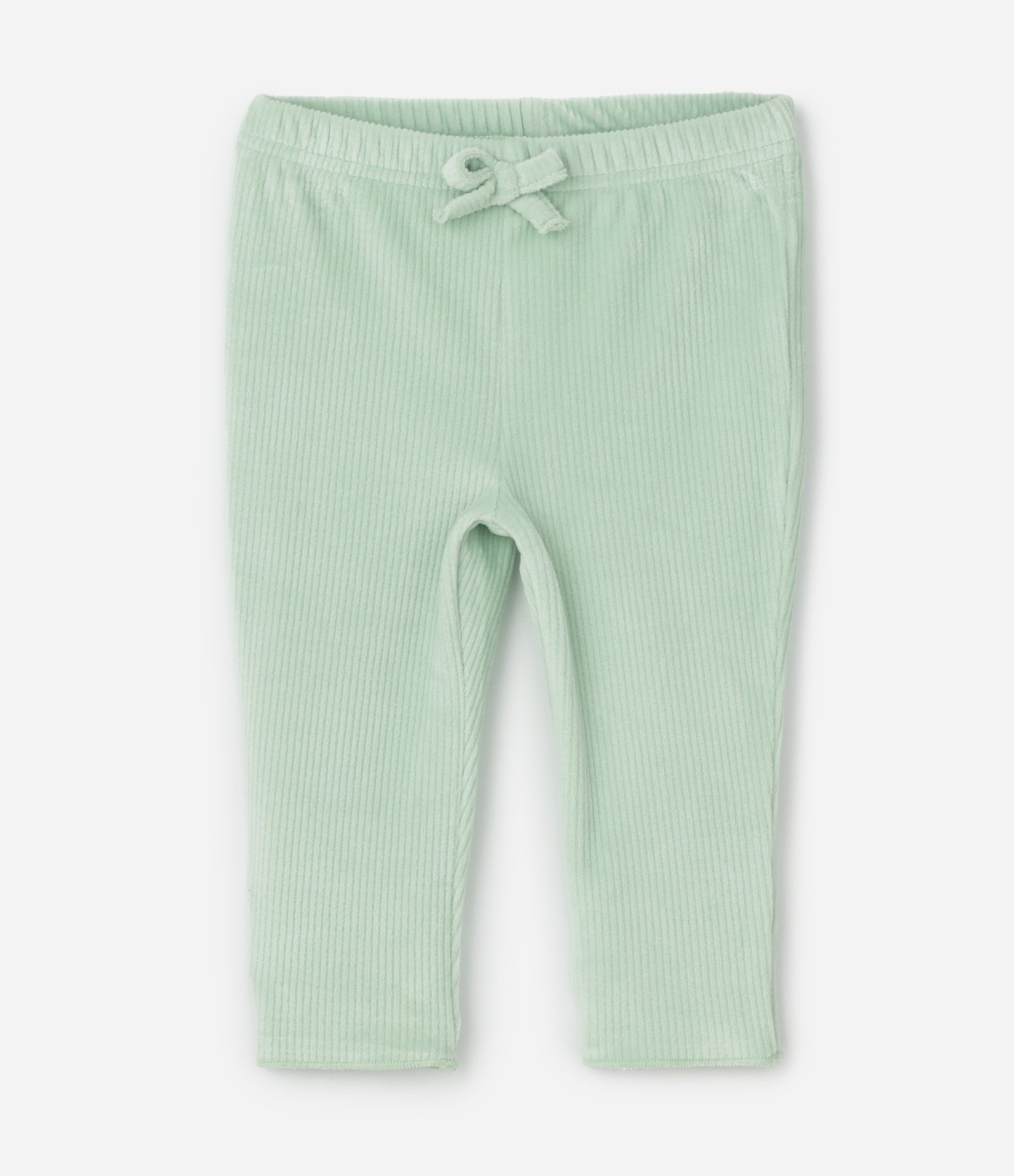 Conjunto Infantil com Bordado de Cerejas e Calça Canelada – Tam 0 a 18 Meses Verde/Branco 5