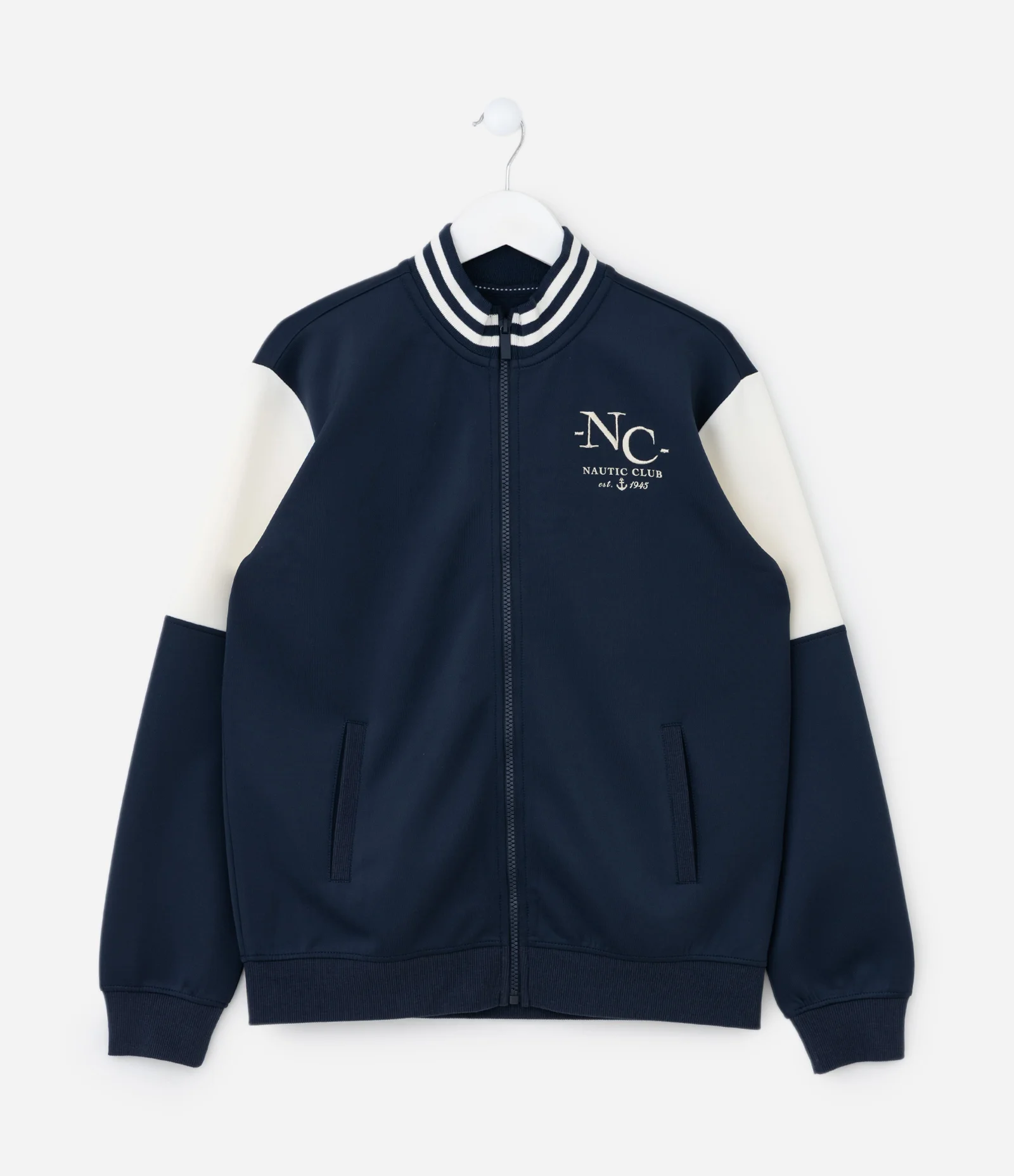 Casaco Infantil em Helanca com Bordado Nautic Club – Tam 5 a 14 Anos Azul Marinho 2