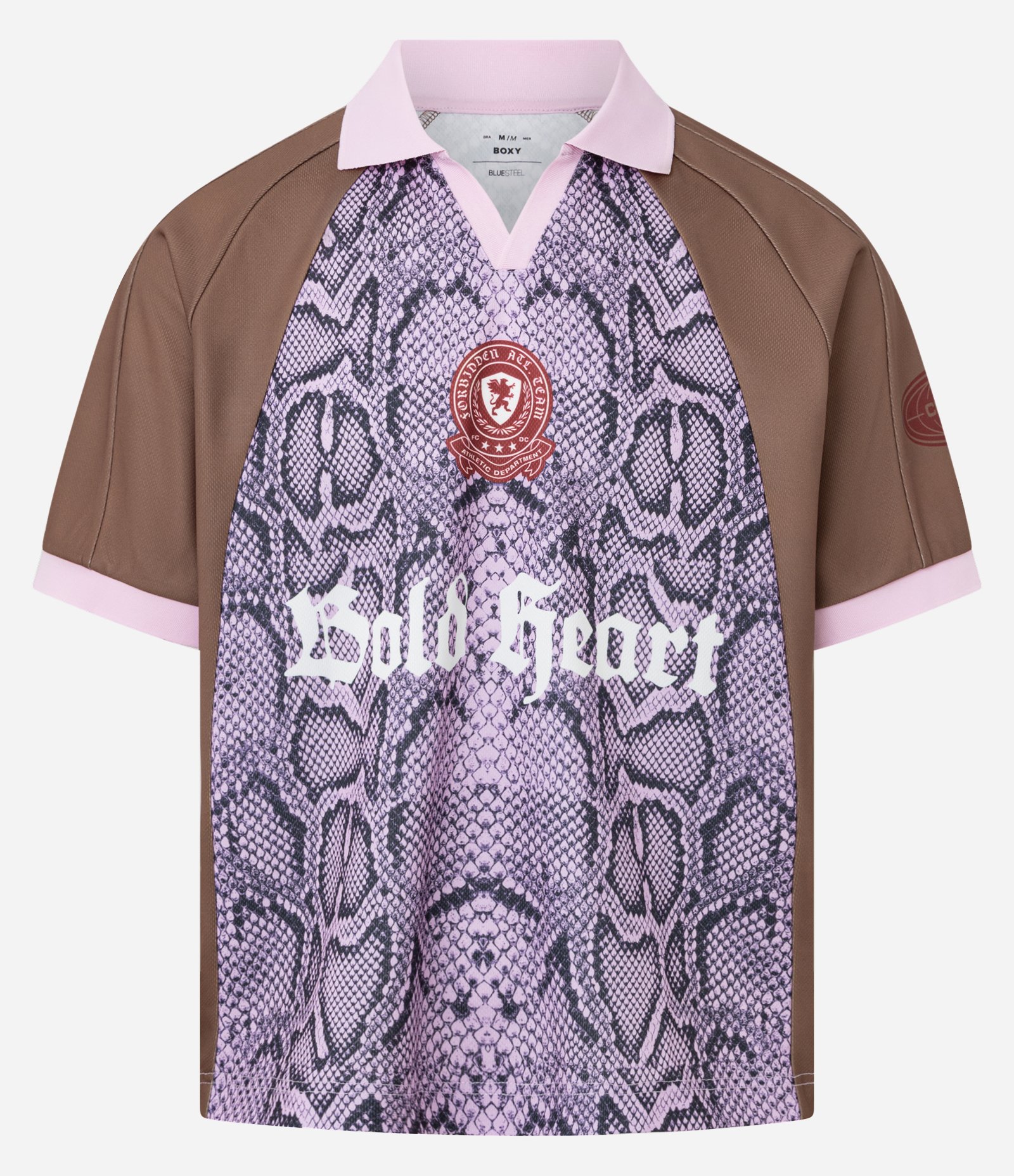 Camisa Boxy Esportiva em Microfibra com Estampa Animal Print Lilás 1