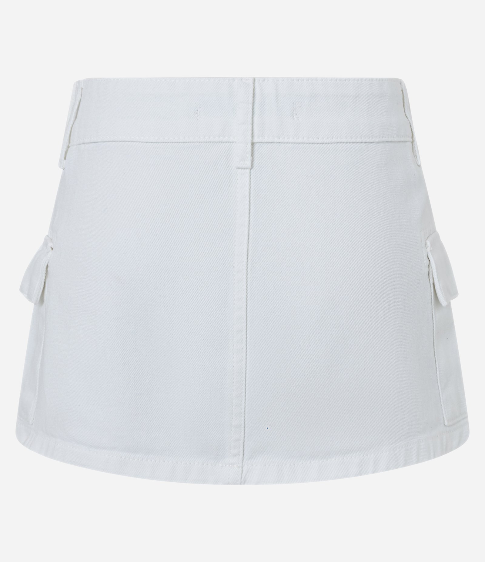 Minissaia Cintura Baixa em Sarja com Cinto Afivelado Off White 6