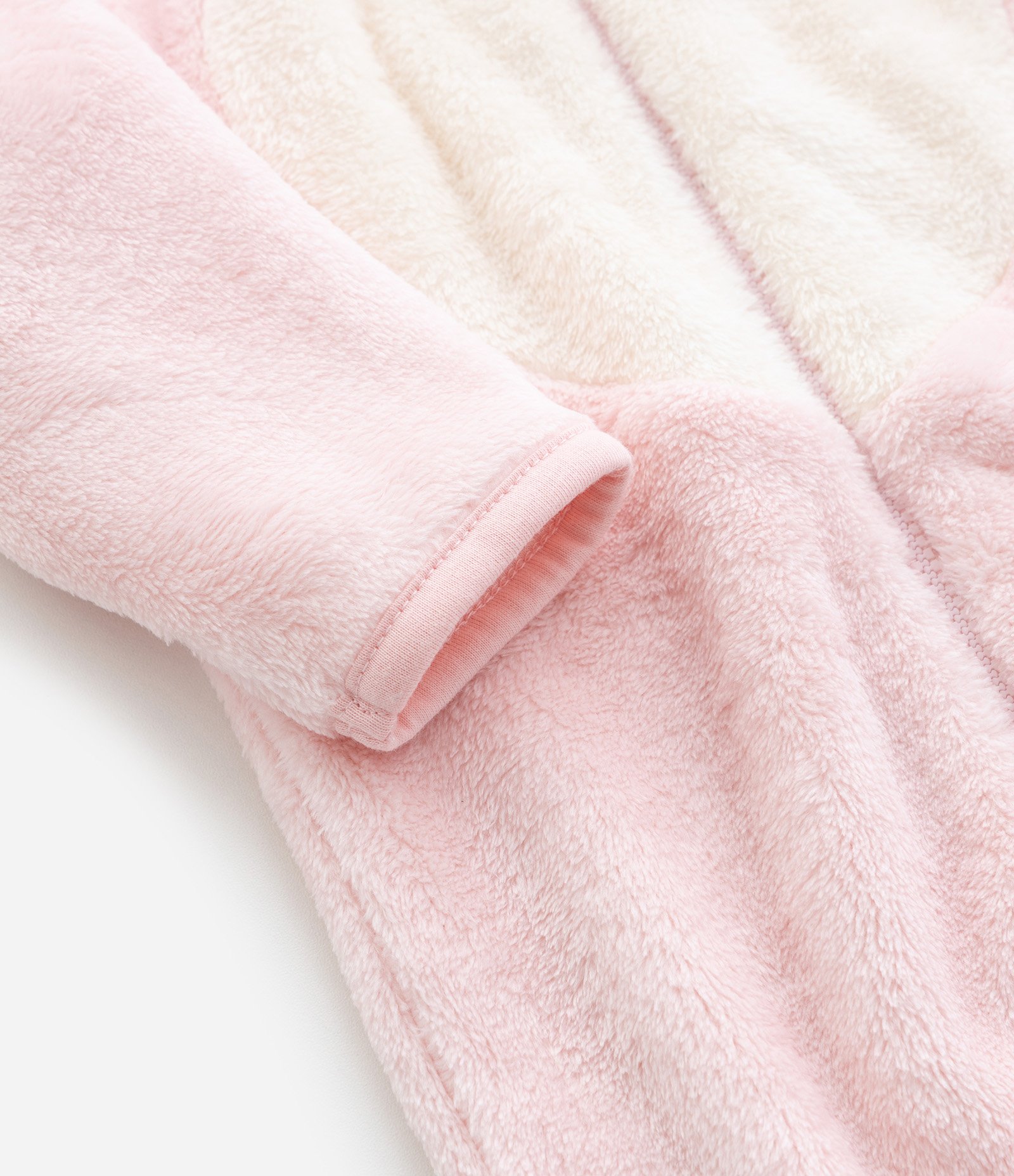 Macacão Infantil com Capuz Bordado de Gatinha – Tam 0 a 18 Meses Rosa Claro 8