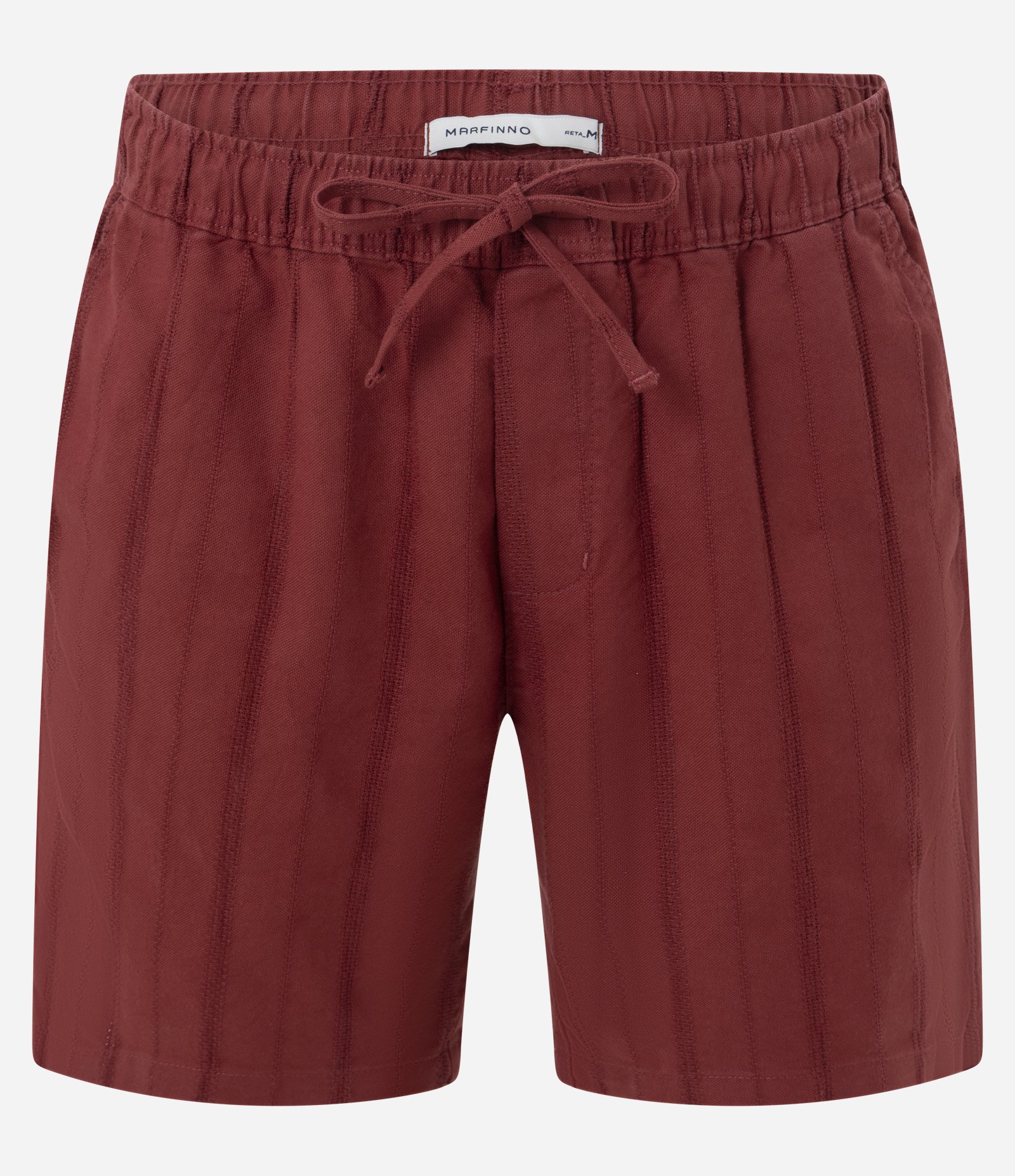 Bermuda Reta Texturizada com Cós Elástico Vermelho 5