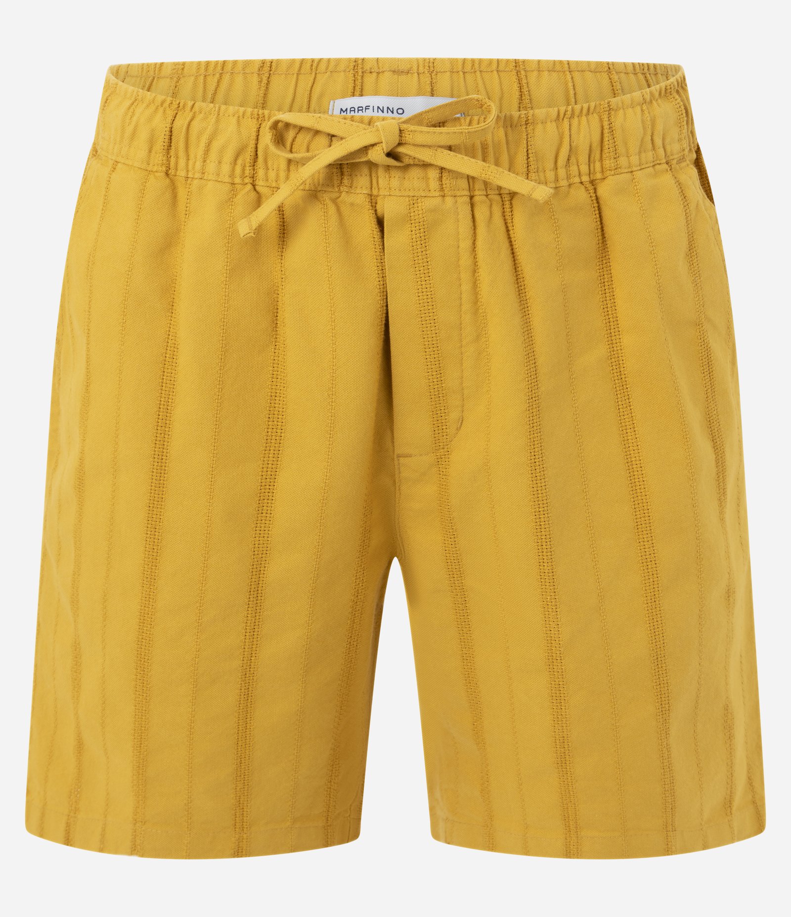 Bermuda Reta Texturizada com Cós Elástico Amarelo 5