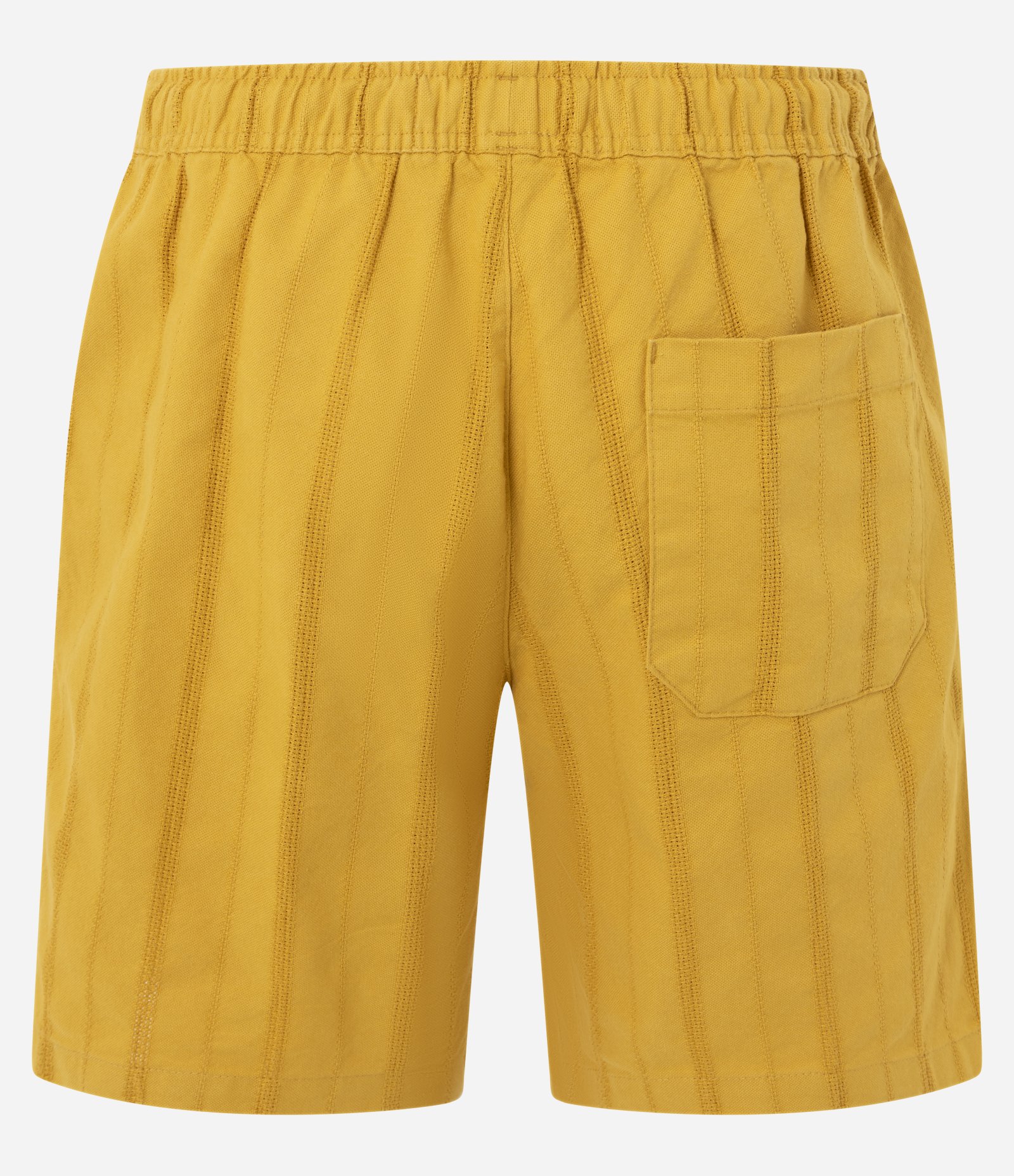 Bermuda Reta Texturizada com Cós Elástico Amarelo 6