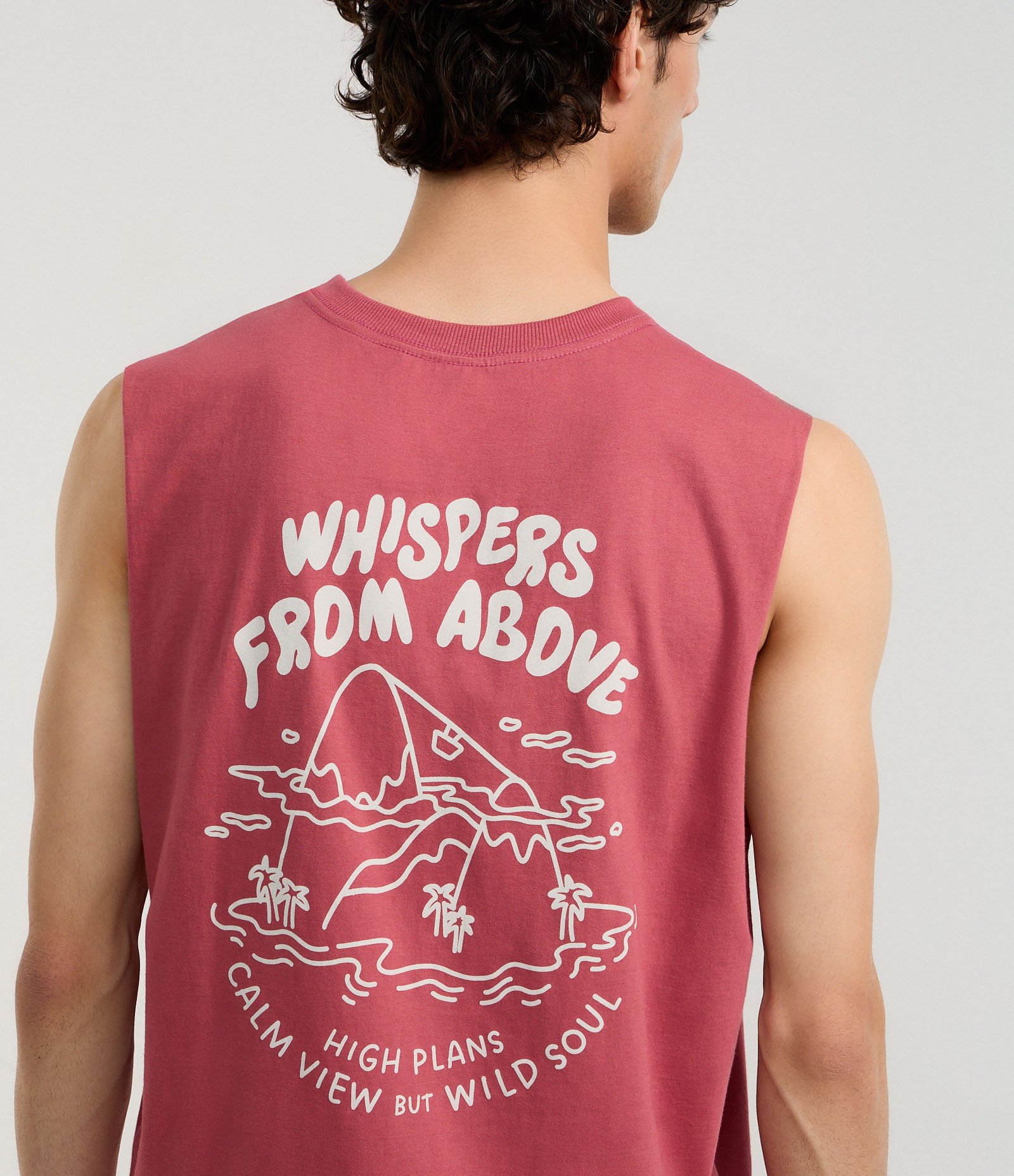 Regata Comfort em Algodão com Estampa Lettering Whispers From Above Rosa 3