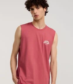 Regata Comfort em Algodão com Estampa Lettering Whispers From Above