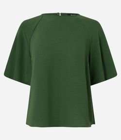 Blusa Manga Curta com Fechamento por Botão