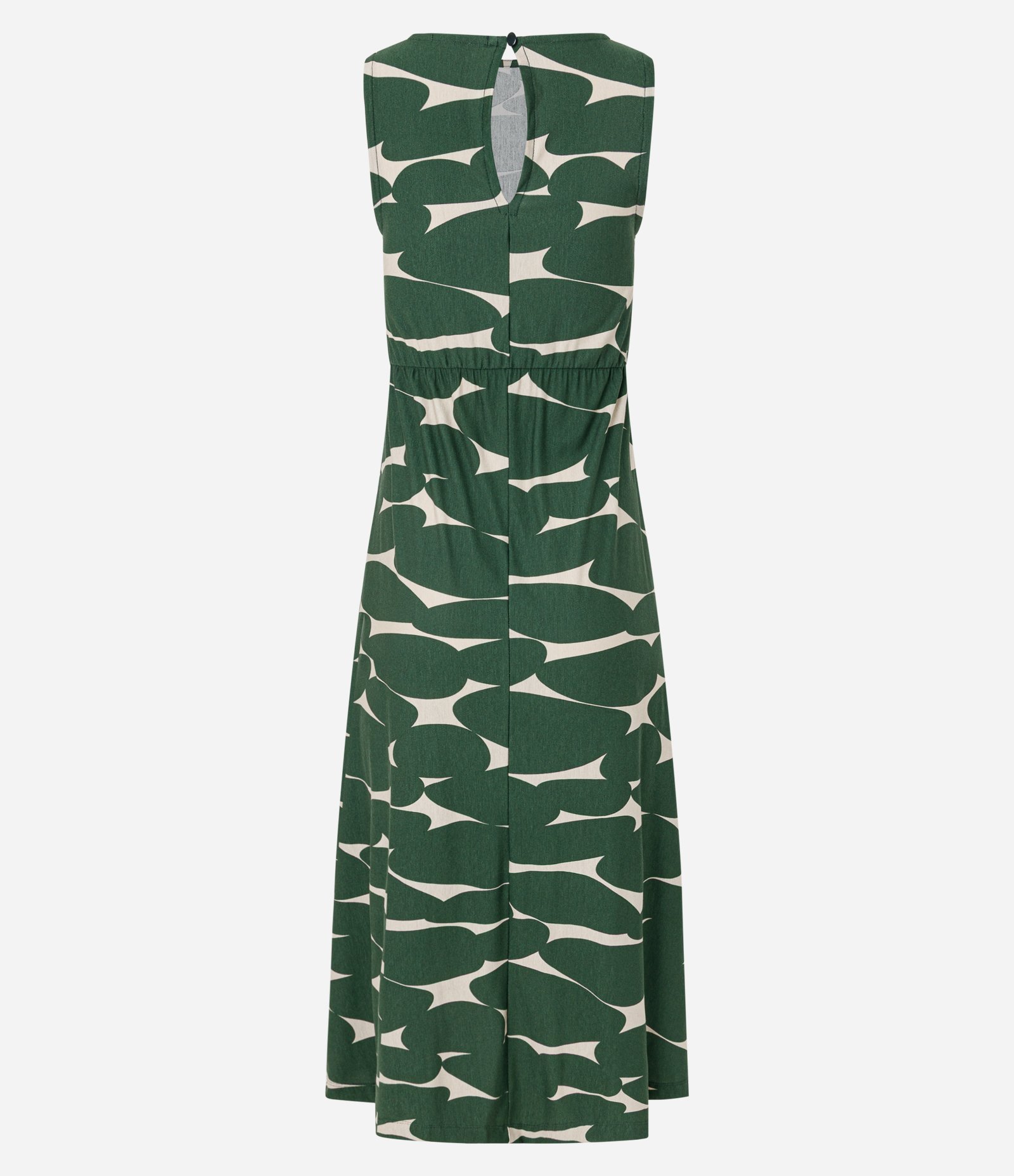 Vestido Midi em Piquet com Estampa Abstrata Verde 2
