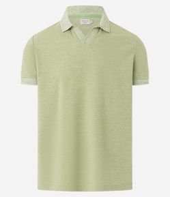 Camiseta Polo Comfort em Algodao Texturizado com Manga Curta