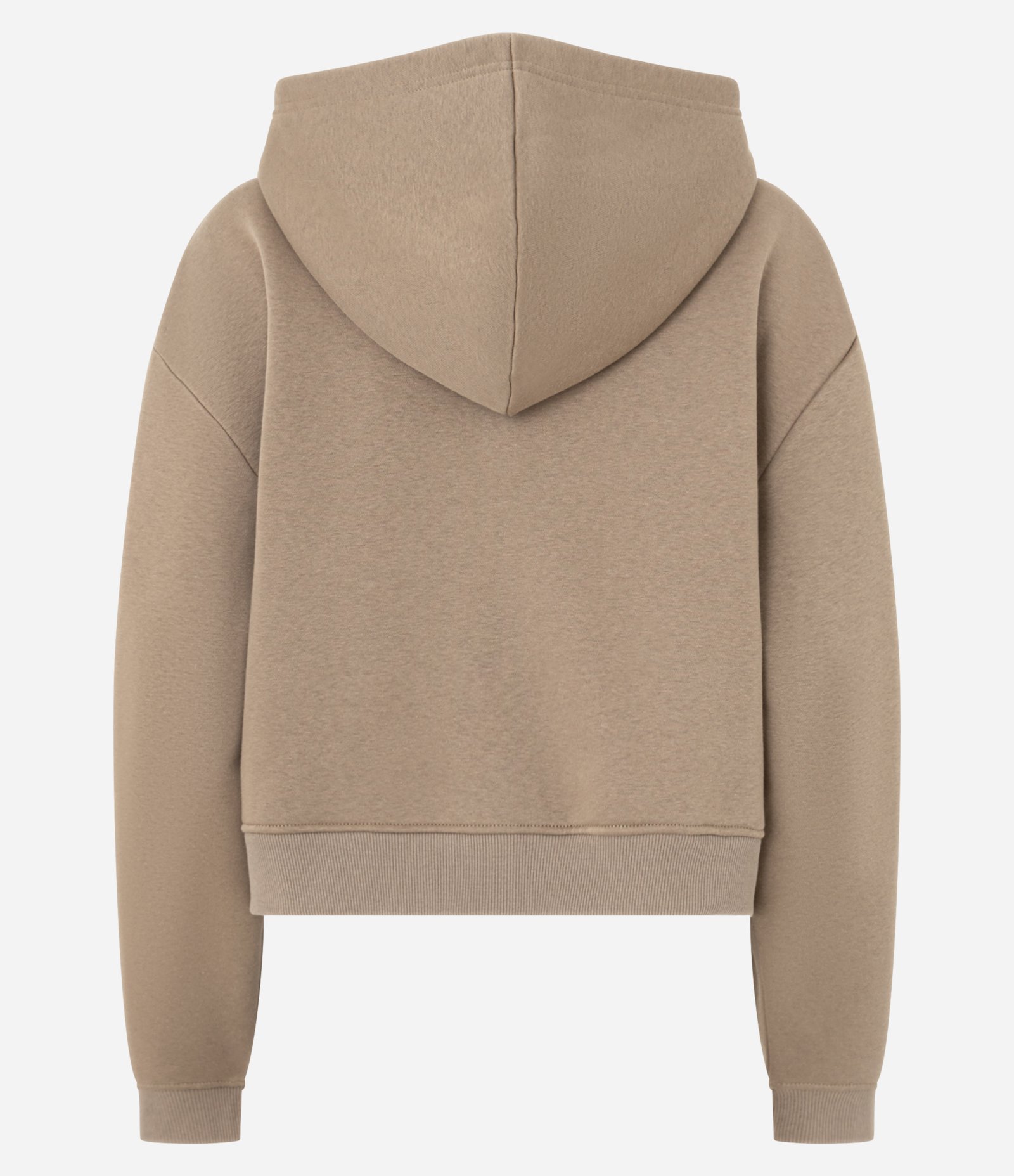 Casaco em Microfibra com Capuz e Pipping Contrastante Bege 6