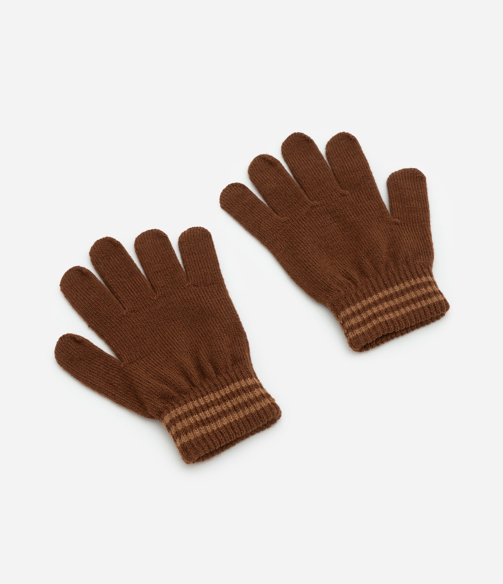 Luva Infantil em Tricô com Estampa de Capivara – Tam 3 a 12 Marrom 2