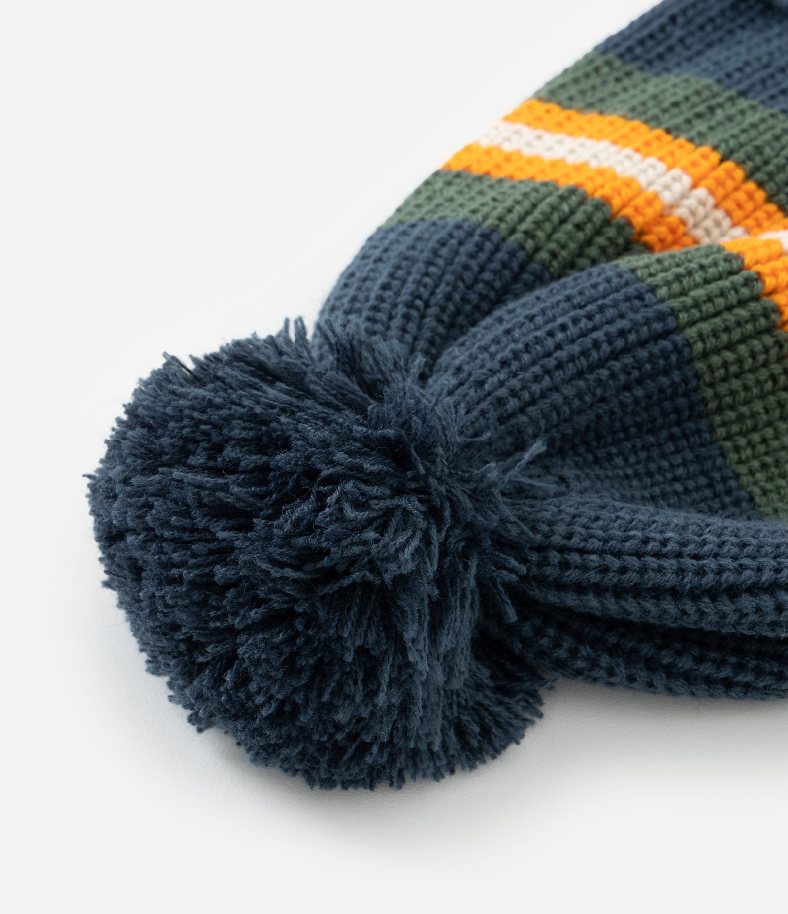 Touca Infantil em Tricô Listrado com Pompom – Tam U Multicores 2