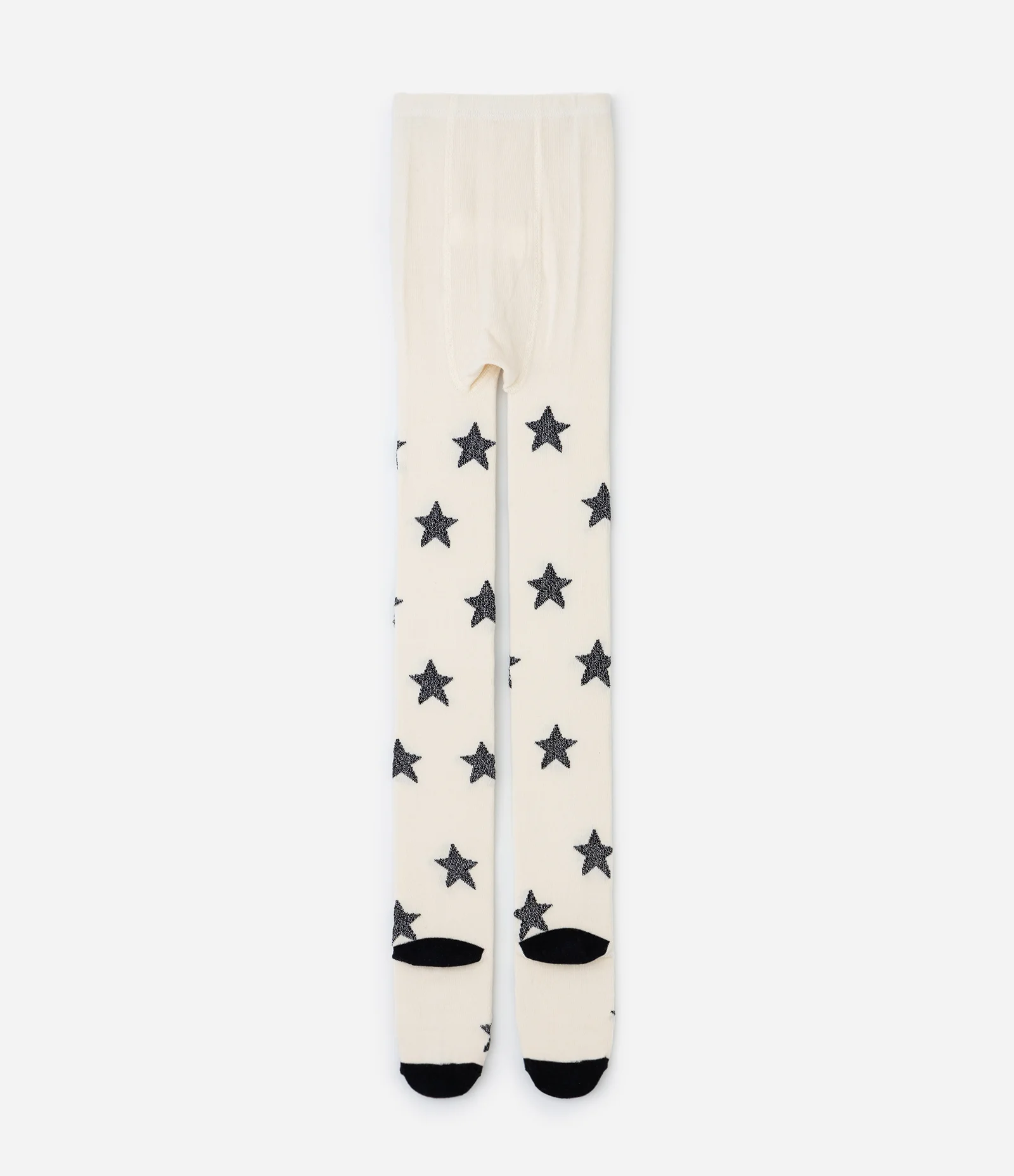 Meia Calça Infantil com Estampa de Estrelas e Efeito Cintilante – Tam P a G Off White 2