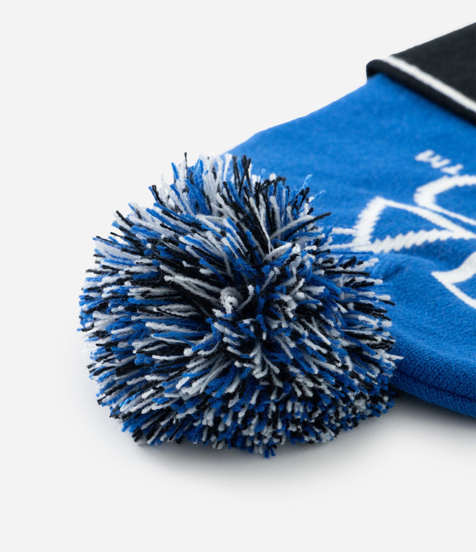 Touca Infantil PlayStation em Tricô com Pompom – Tam U Azul/Preto 2