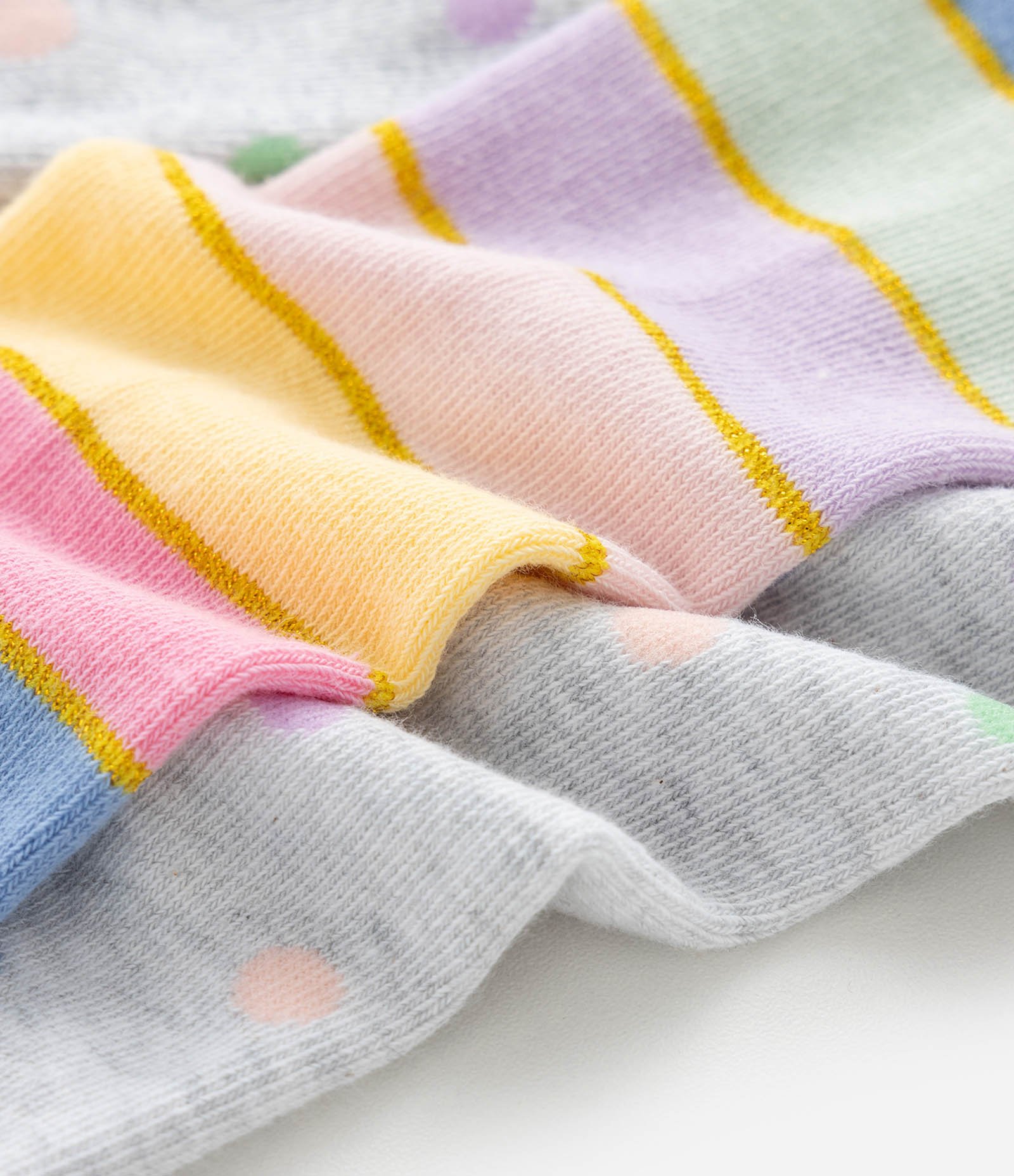 Kit 2 Meia Calça Infantil com Listras Coloridas – Tam P a G Sortido 3