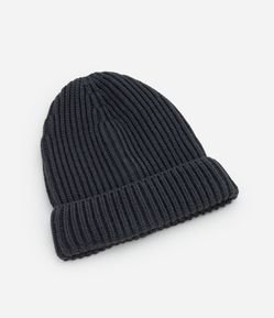 Touca Infantil em Tricô Leve com Dobra – Tam U