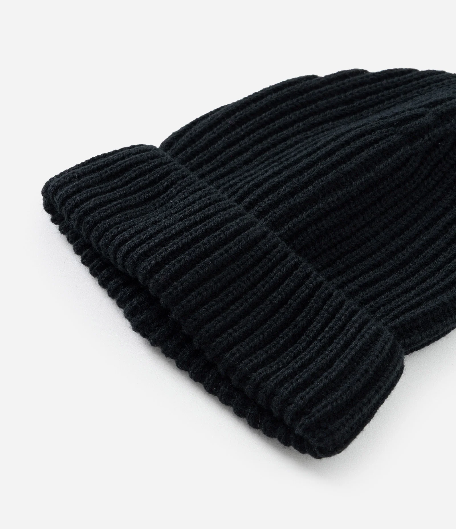 Touca Infantil em Tricô Leve com Dobra – Tam U Preto 2