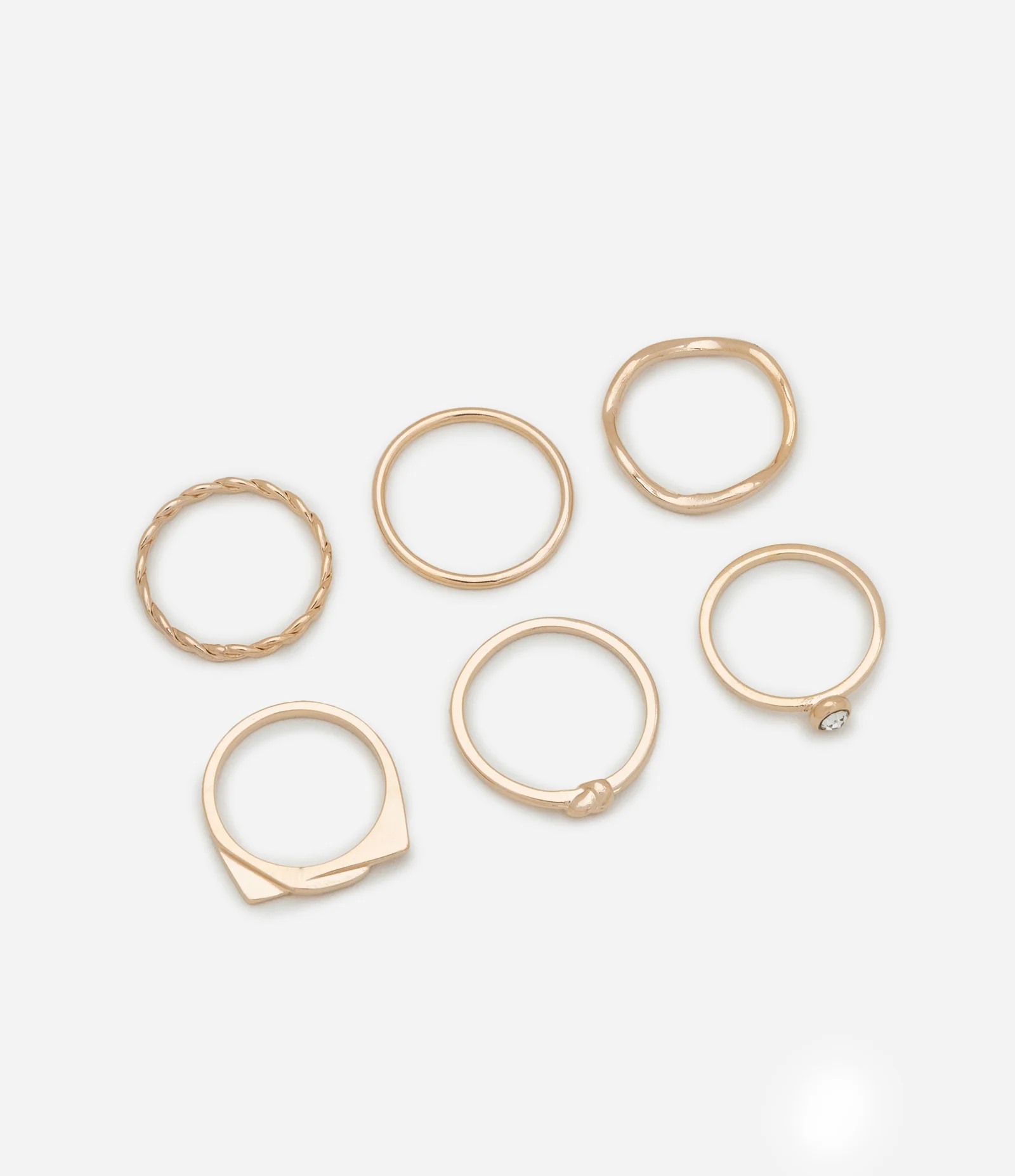 Kit 06 Anéis Delicados Dourado 1