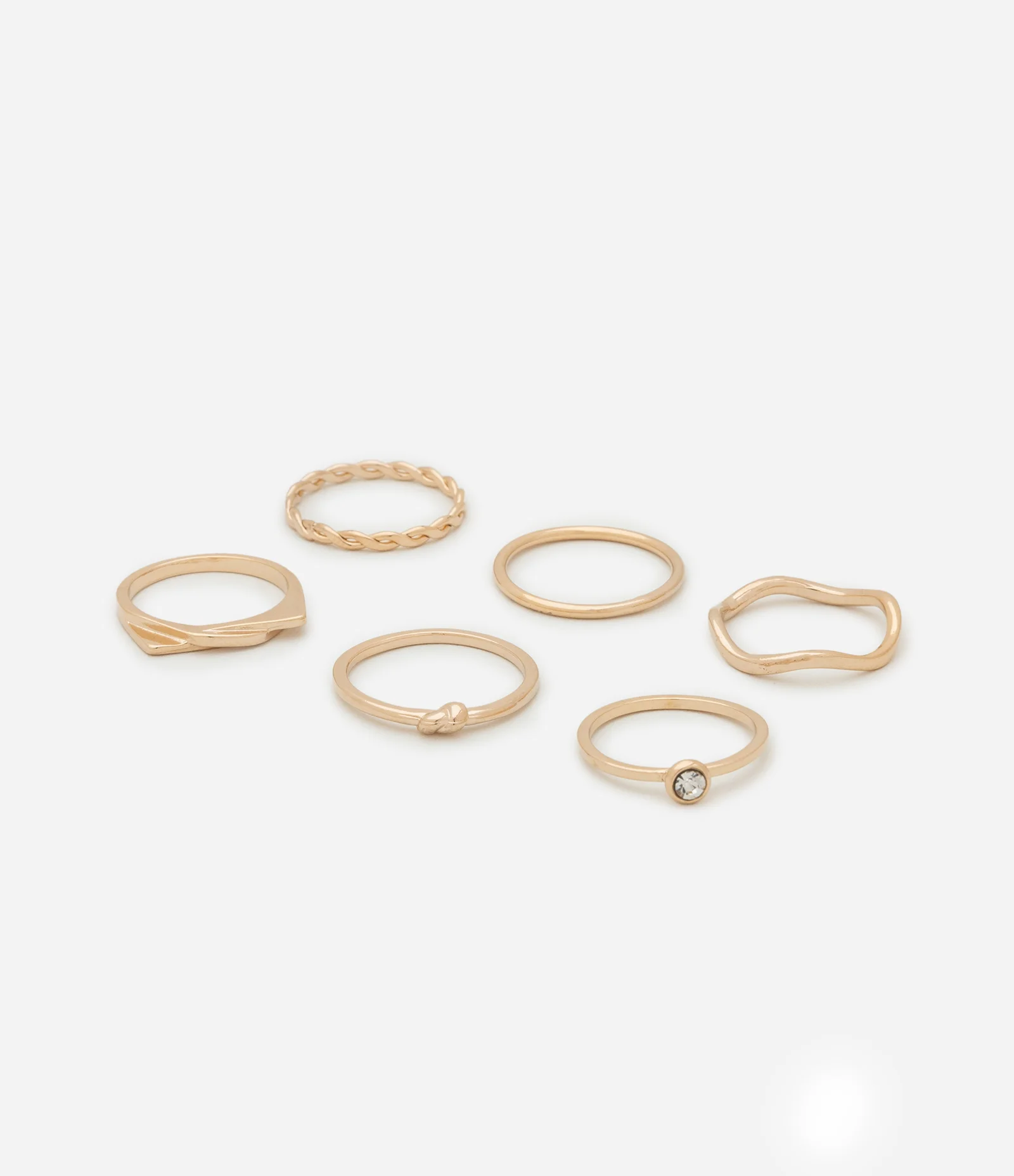 Kit 06 Anéis Delicados Dourado 2