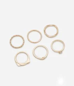 Kit 06 Anéis Delicados