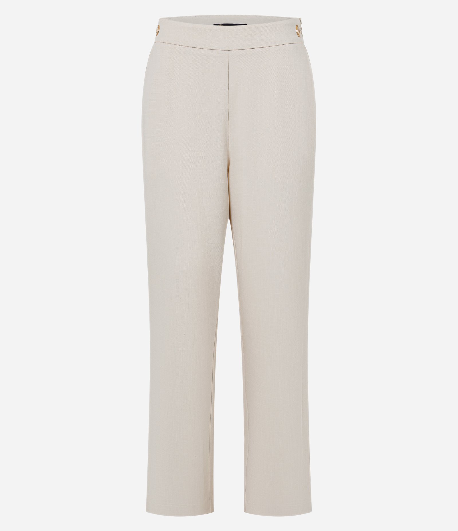 Calça Reta em Alfaiataria com Zíper Lateral Bege 5