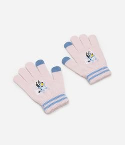 Luva Infantil em Efeito Tricô Estampa Bluey – Tam 3 a 12