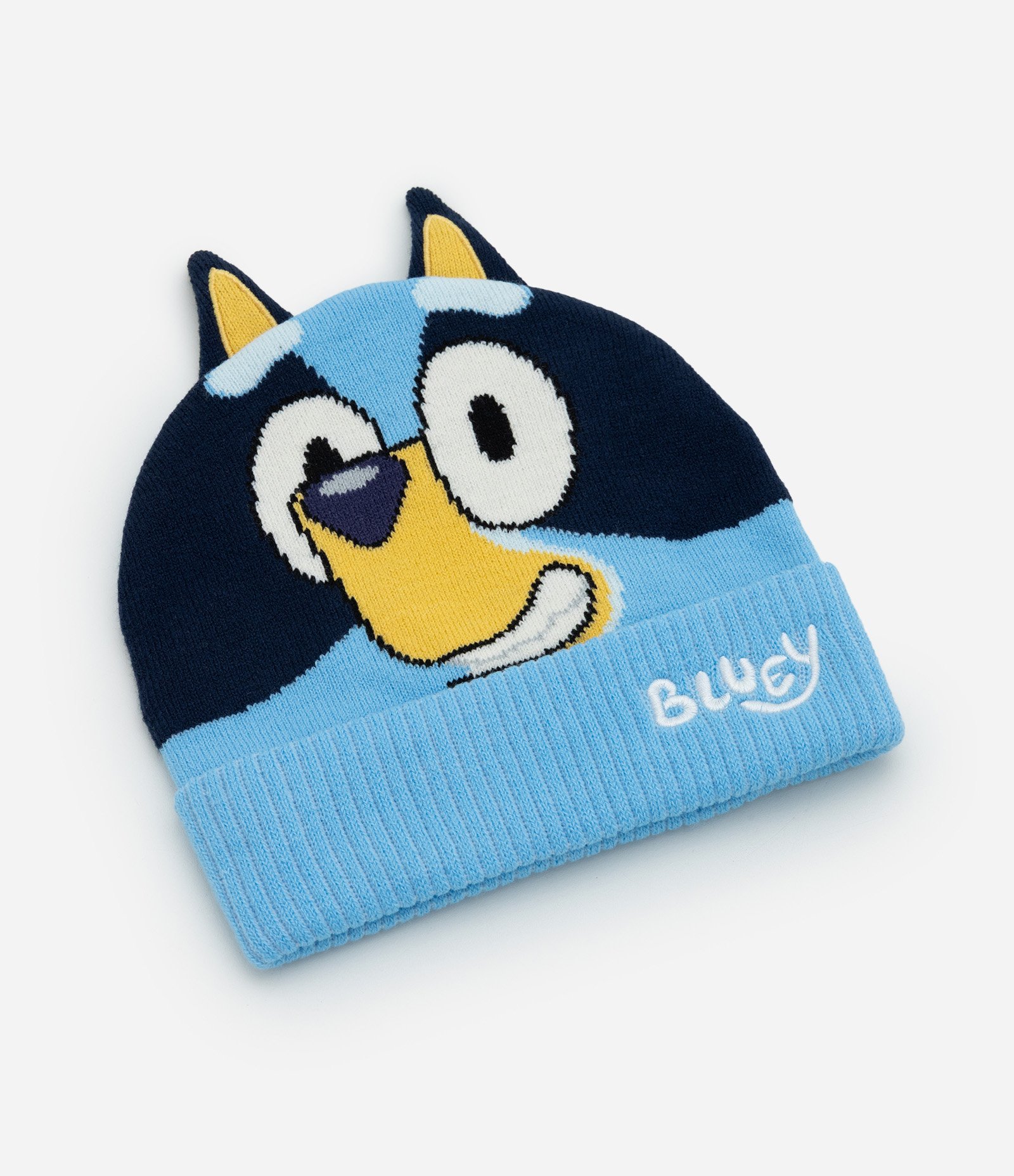 Touca Infantil em Tricô Bluey com Orelhas 3D – Tam U Azul 1