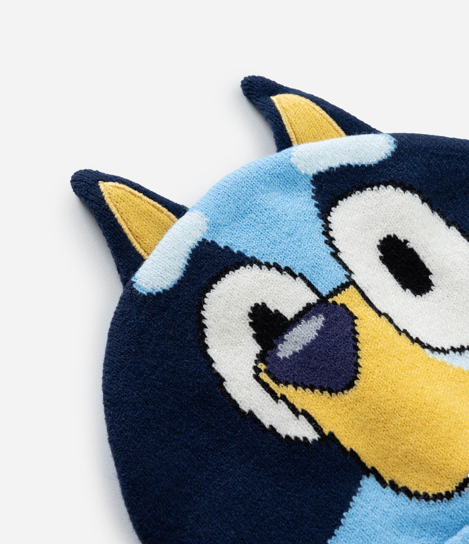 Touca Infantil em Tricô Bluey com Orelhas 3D – Tam U Azul 2