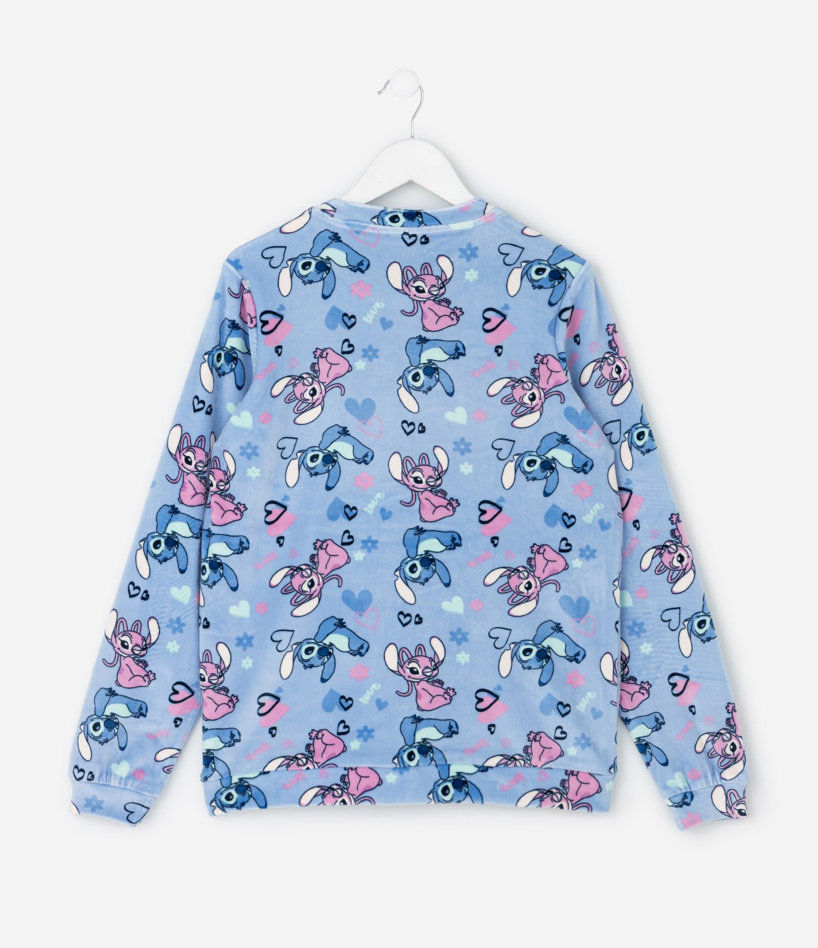 Pijama Infantil Stitch e Angel com Bordado Dreamer – Tam 5 a 14 Anos Azul 4