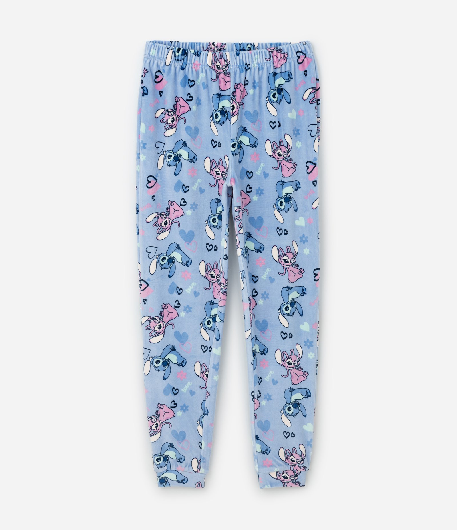 Pijama Infantil Stitch e Angel com Bordado Dreamer – Tam 5 a 14 Anos Azul 5