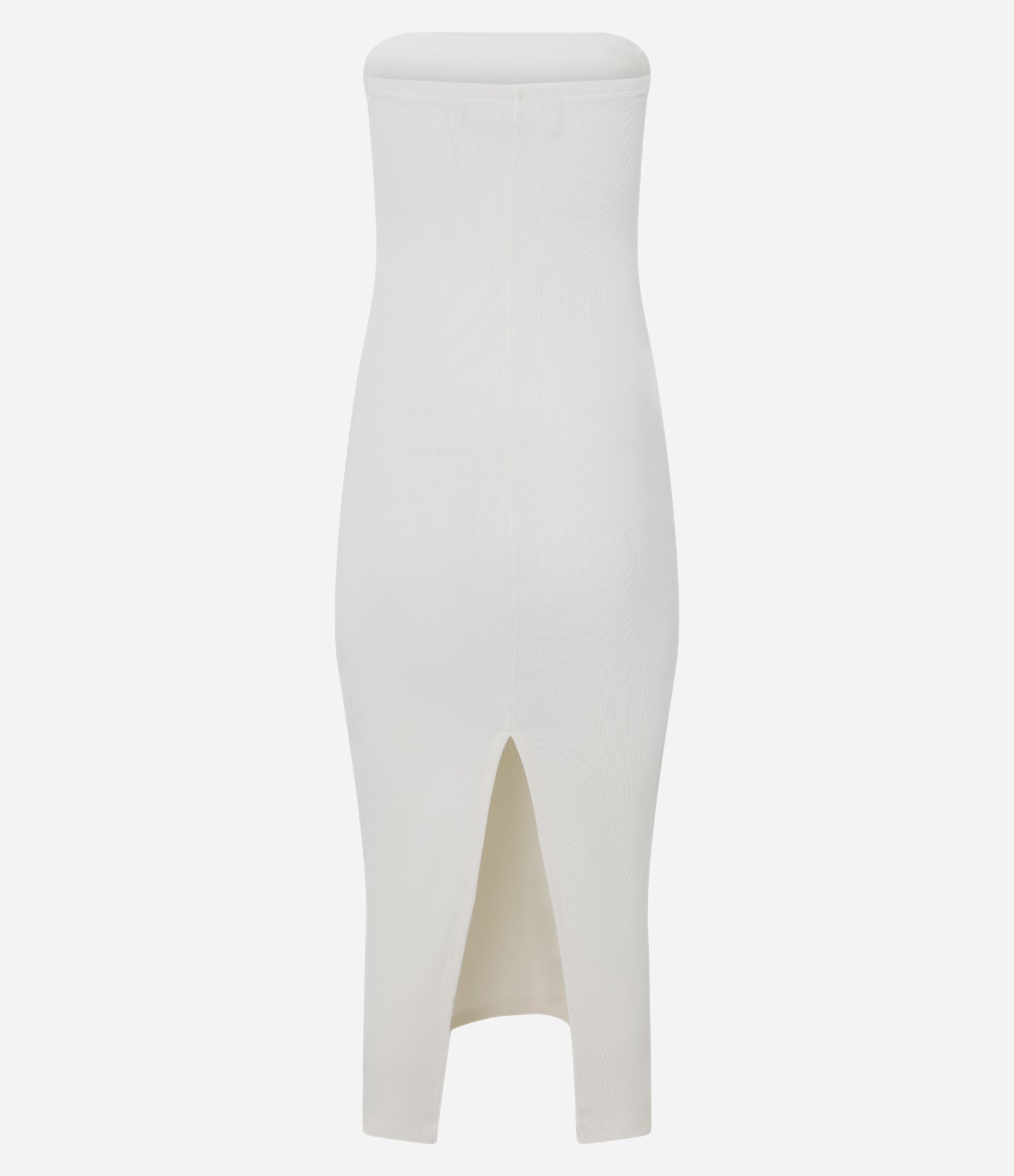 Vestido Sem Manga em Ribana com Fenda Off White 8