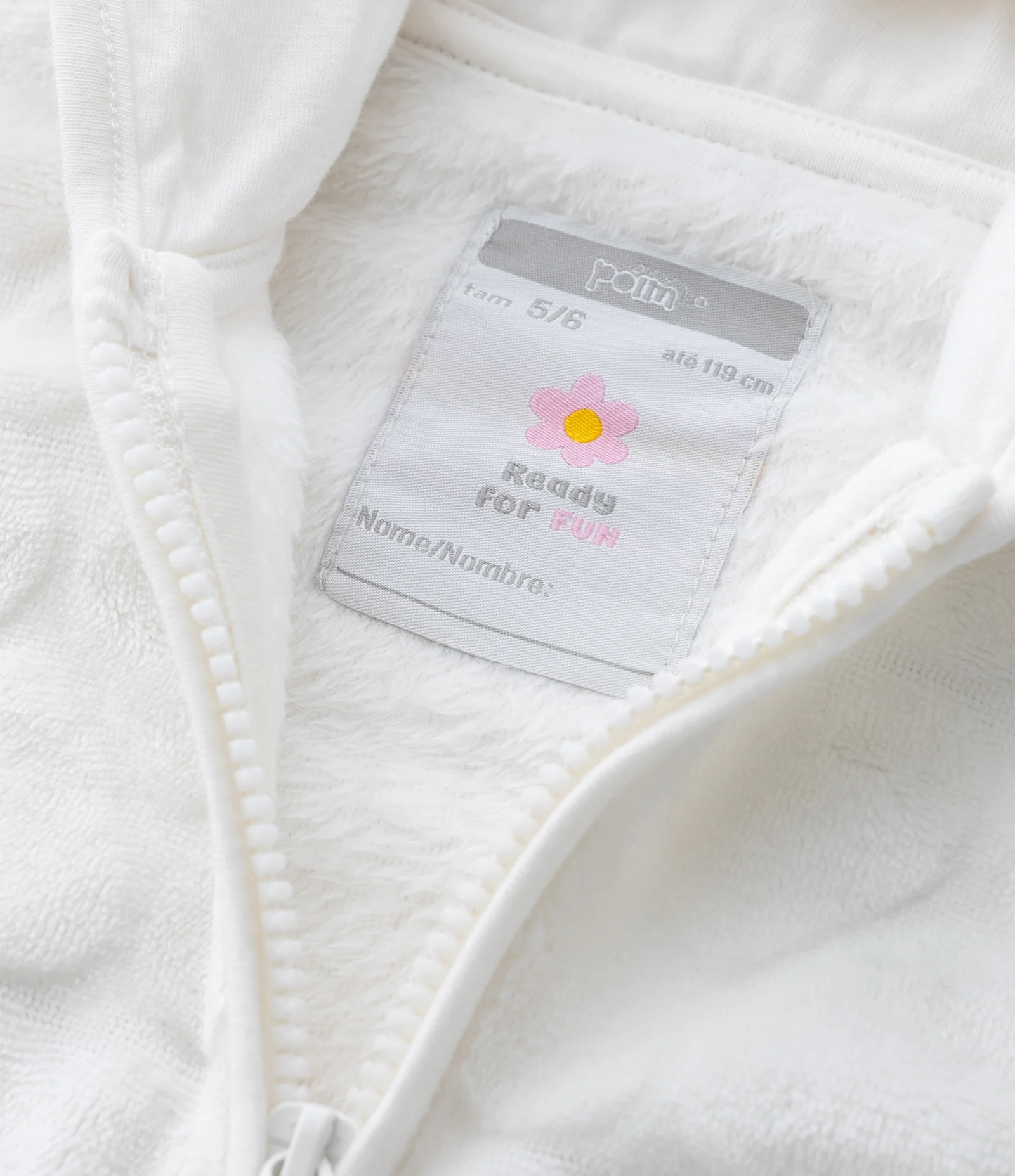 Jaqueta Infantil com Orelhinhas no Capuz – Tam 1 a 5/6 Anos Off White 5