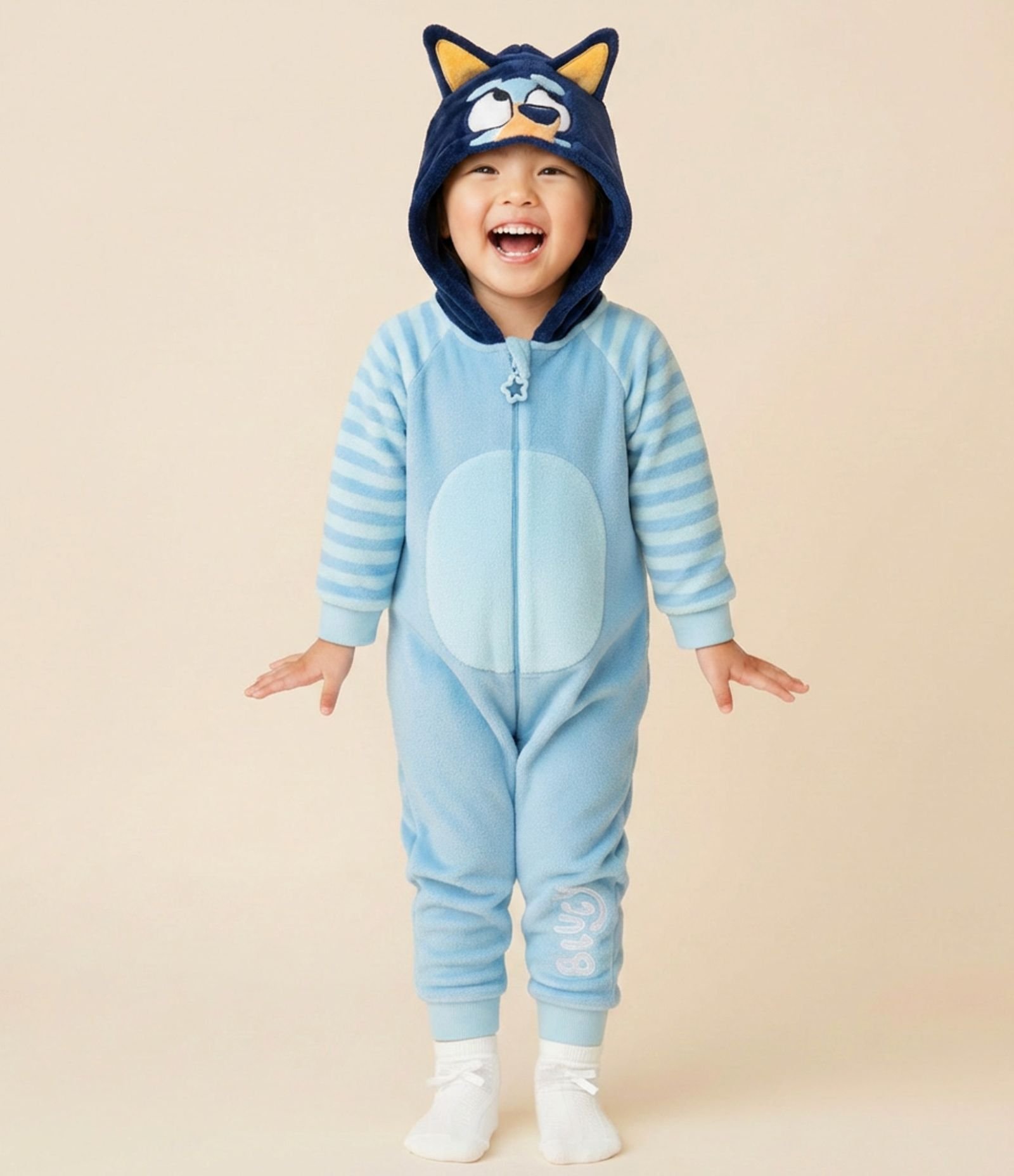 Pijama Infantil Jumper com Capuz Bluey – Tam 2 a 8 Anos Azul Claro 1