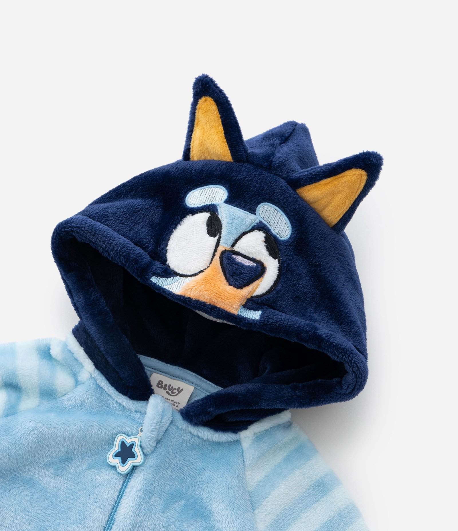 Pijama Infantil com Capuz Bluey – Tam 2 a 8 Anos Azul Claro 9