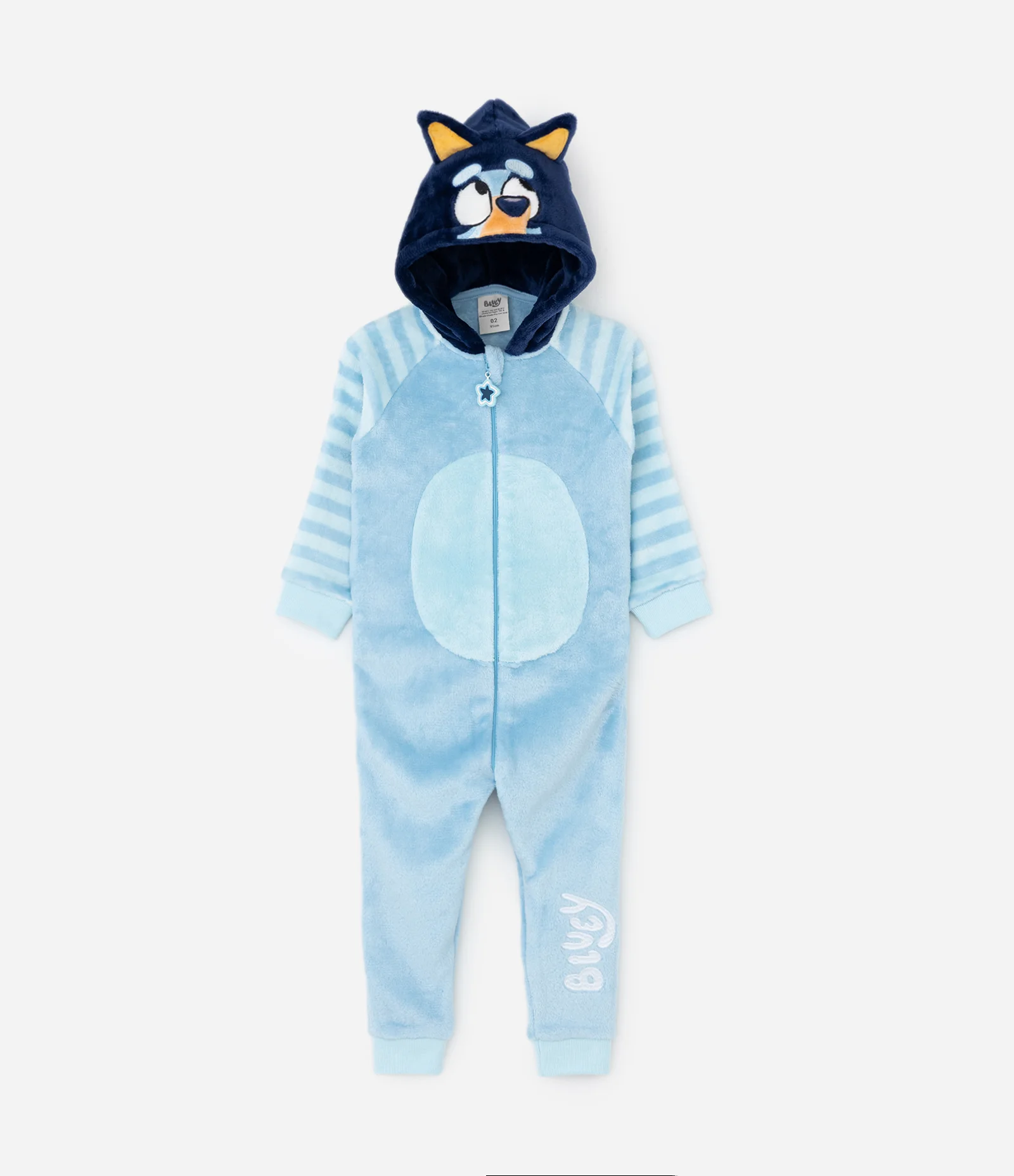 Pijama Infantil com Capuz Bluey – Tam 2 a 8 Anos Azul Claro 1