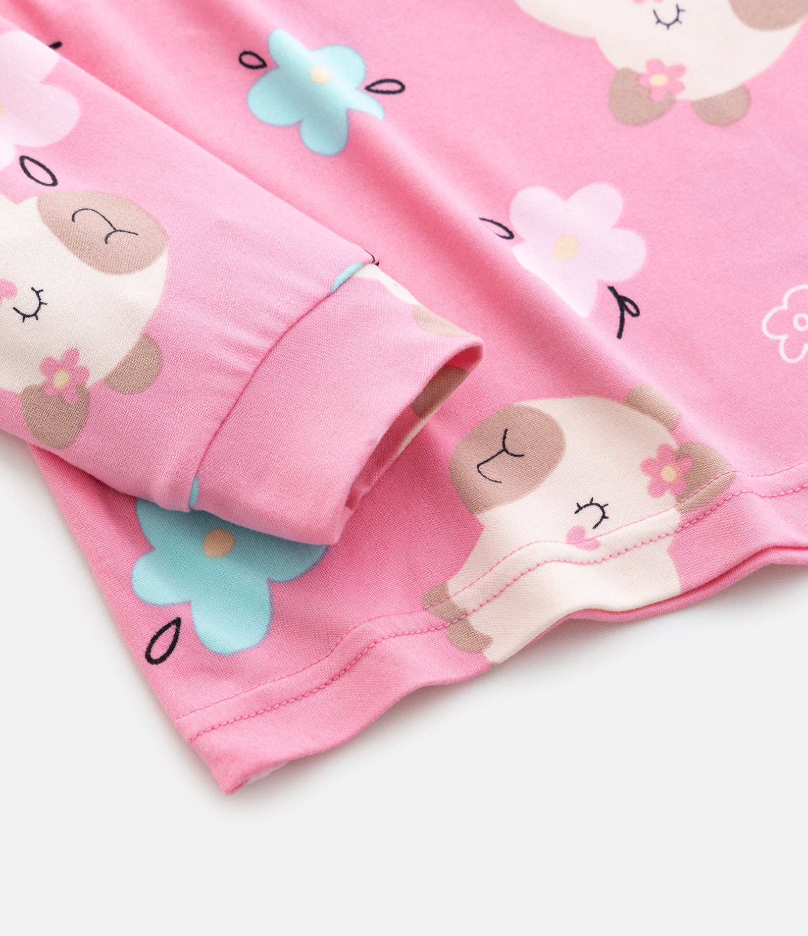 Pijama Infantil Longo em Plush com Estampa de Capivara – Tam 2 a 6 Anos Rosa 10
