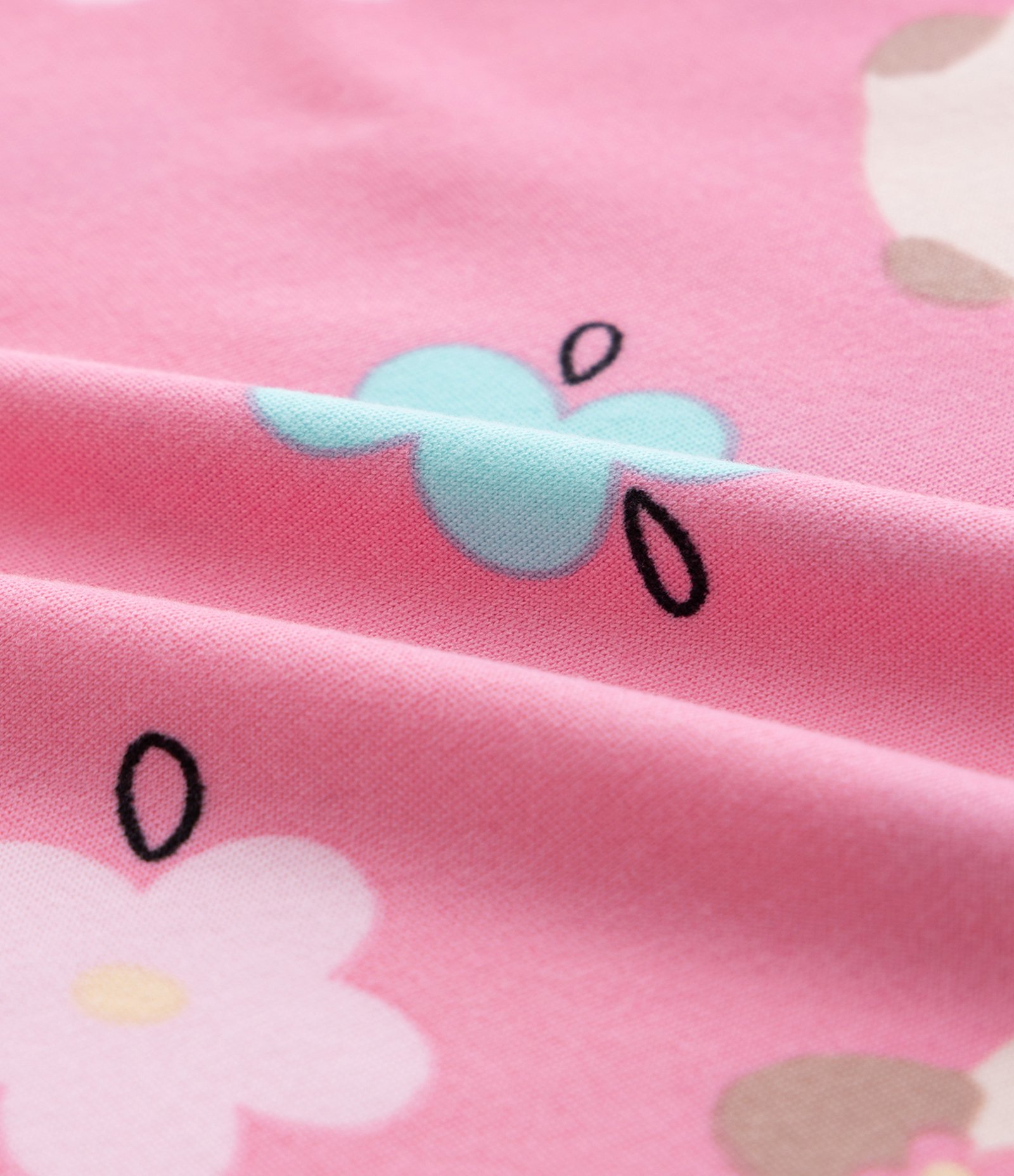 Pijama Infantil Longo em Plush com Estampa de Capivara – Tam 2 a 6 Anos Rosa 7