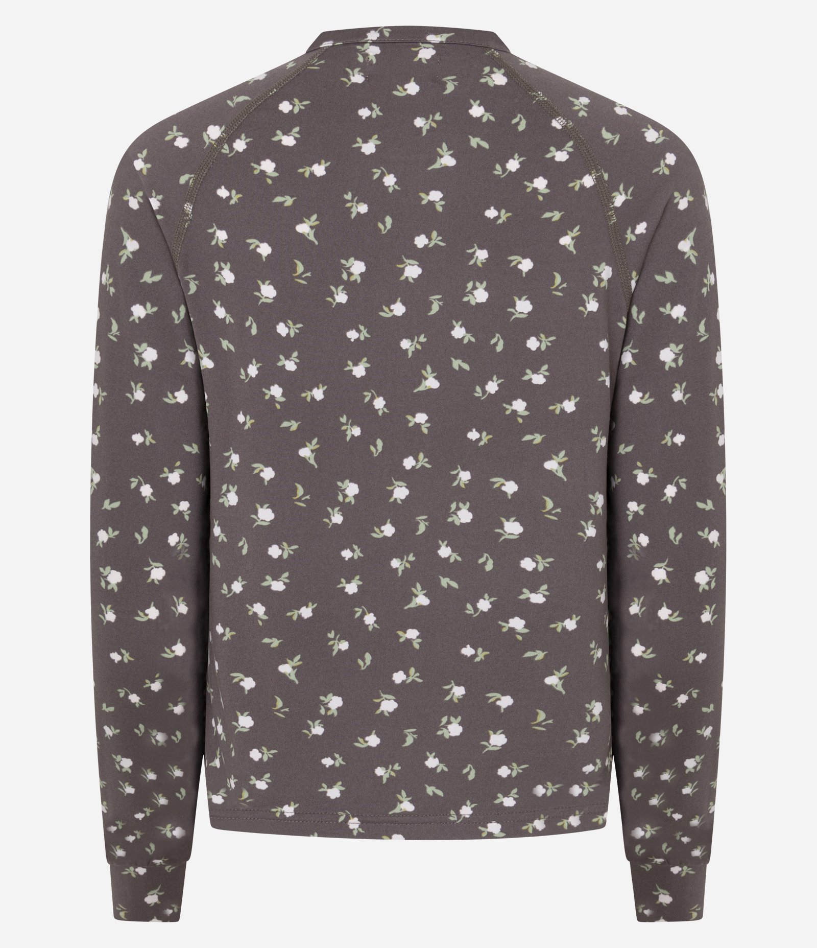 Blusa de Pijama com Estampa Floral Peach Touch Cinza 6