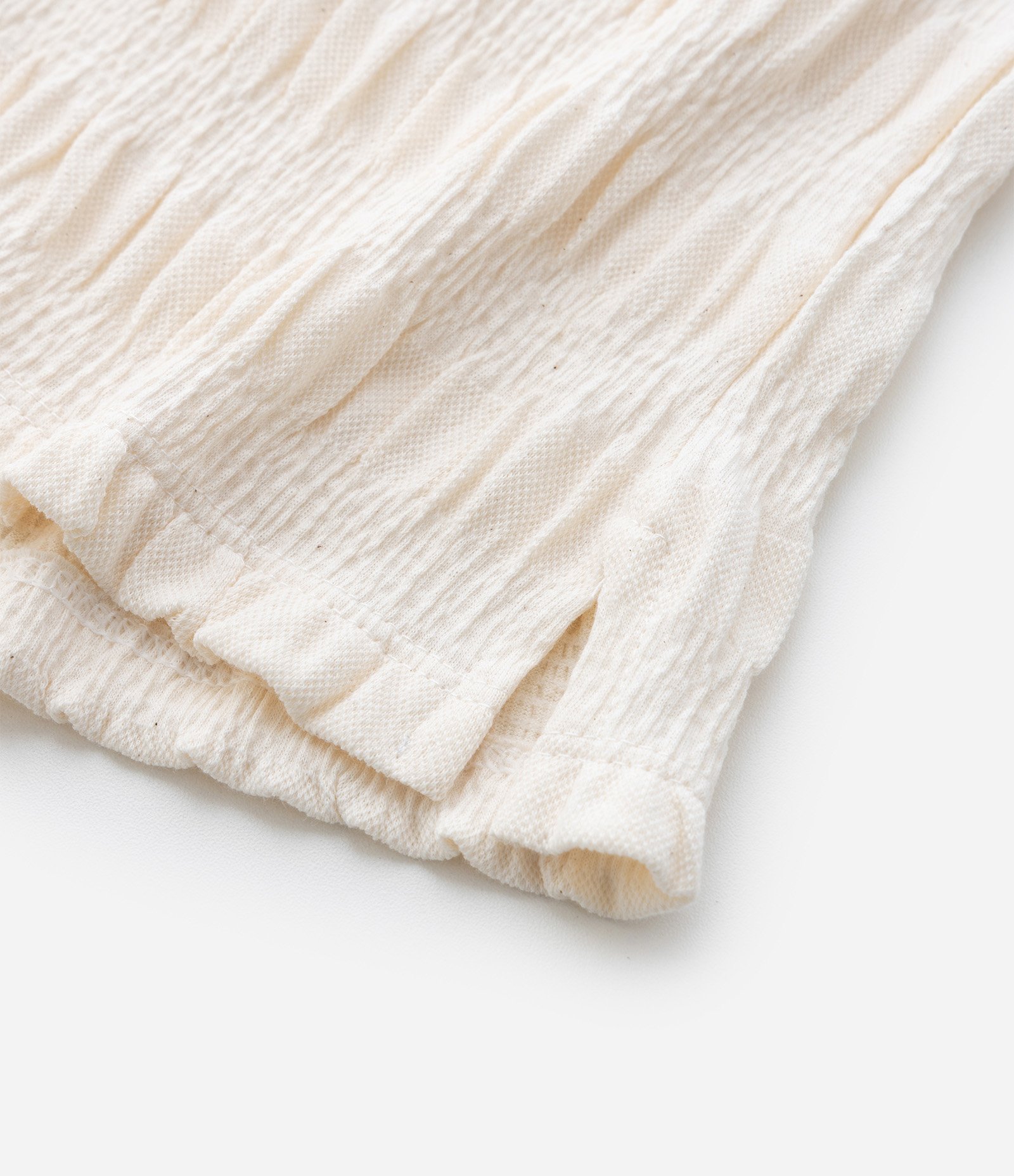 Short Infantil em Anarruga Texturizado - Tam 5 a 14 Anos Bege 3