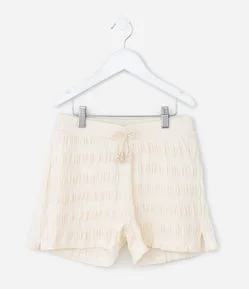 Short Infantil em Anarruga Texturizado - Tam 5 a 14 Anos