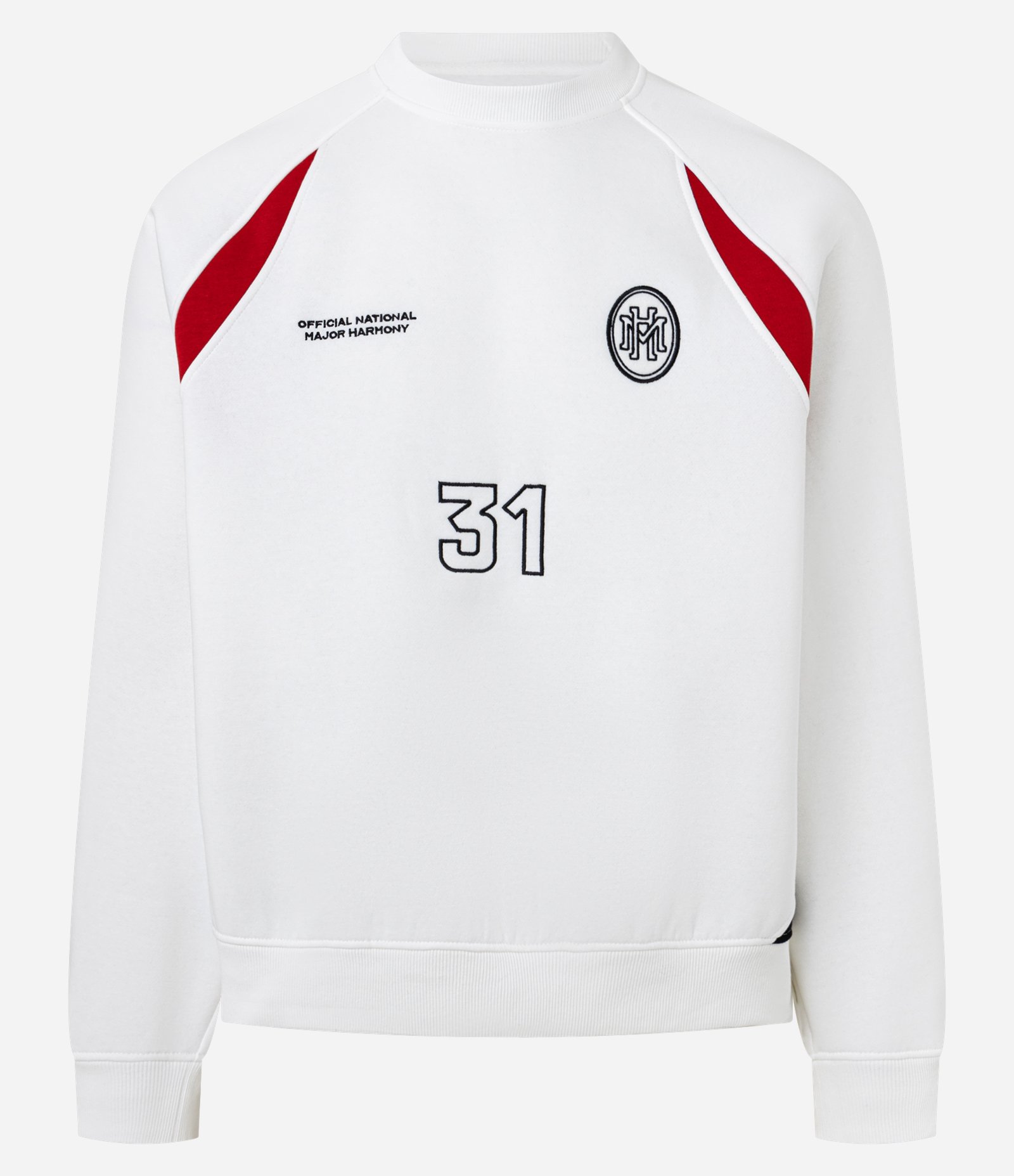 Moletom Boxy Esportivo com Bordados e Recortes Branco 9